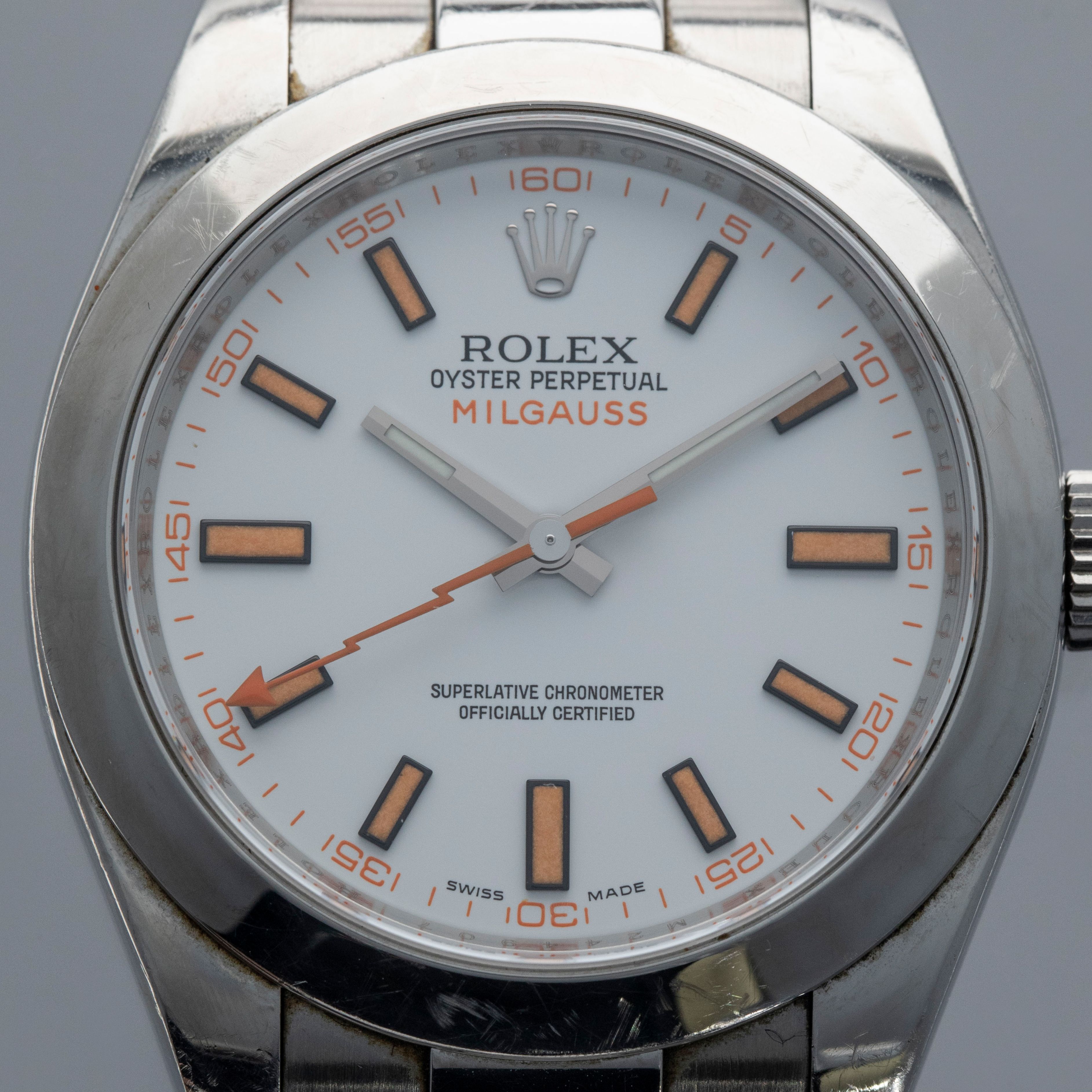 Rolex Milgauss 116400 White Dial | Auctions | Loupe This