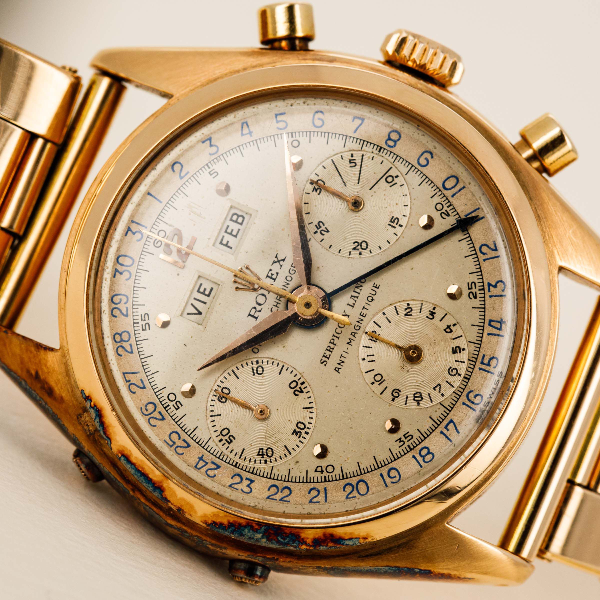 Rolex Triple Calendar Chronograph 6036 Jean Claude Killy 18k YR