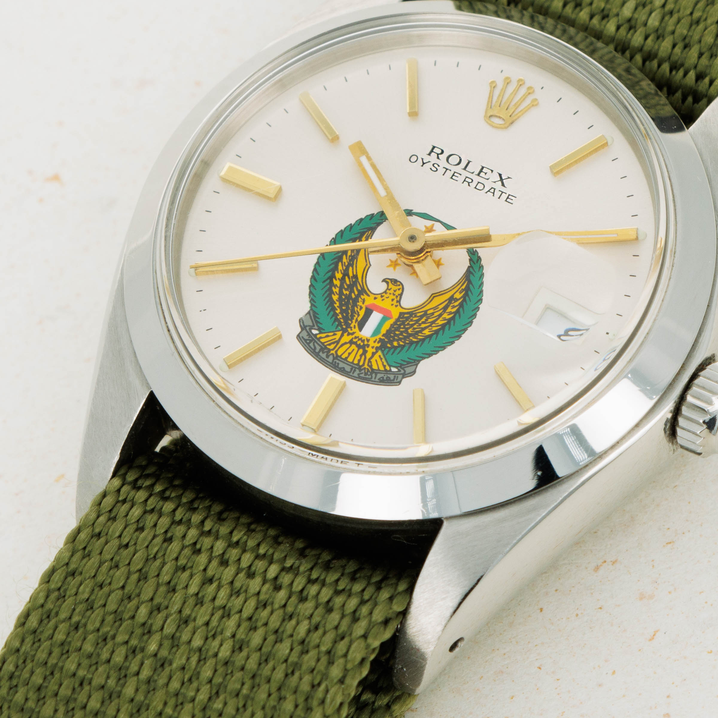 Rolex Oysterdate 6694 UAE Armed Forces Auctions Loupe This