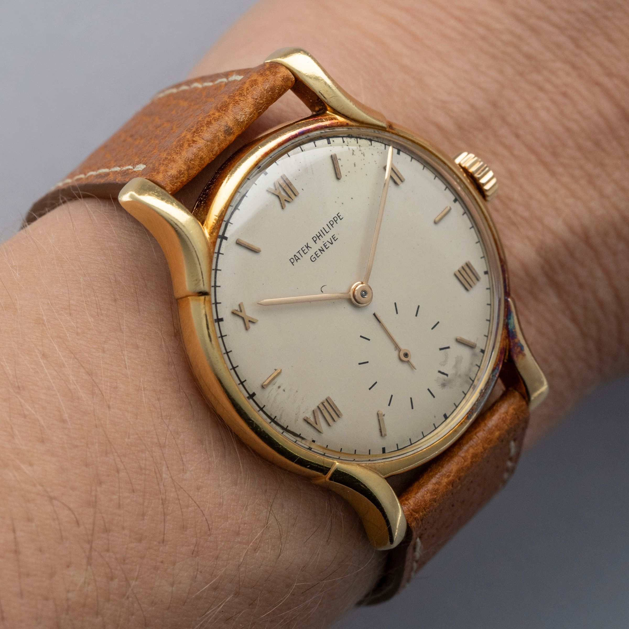 Patek Philippe Calatrava 1596J 18k YG with Original Papers