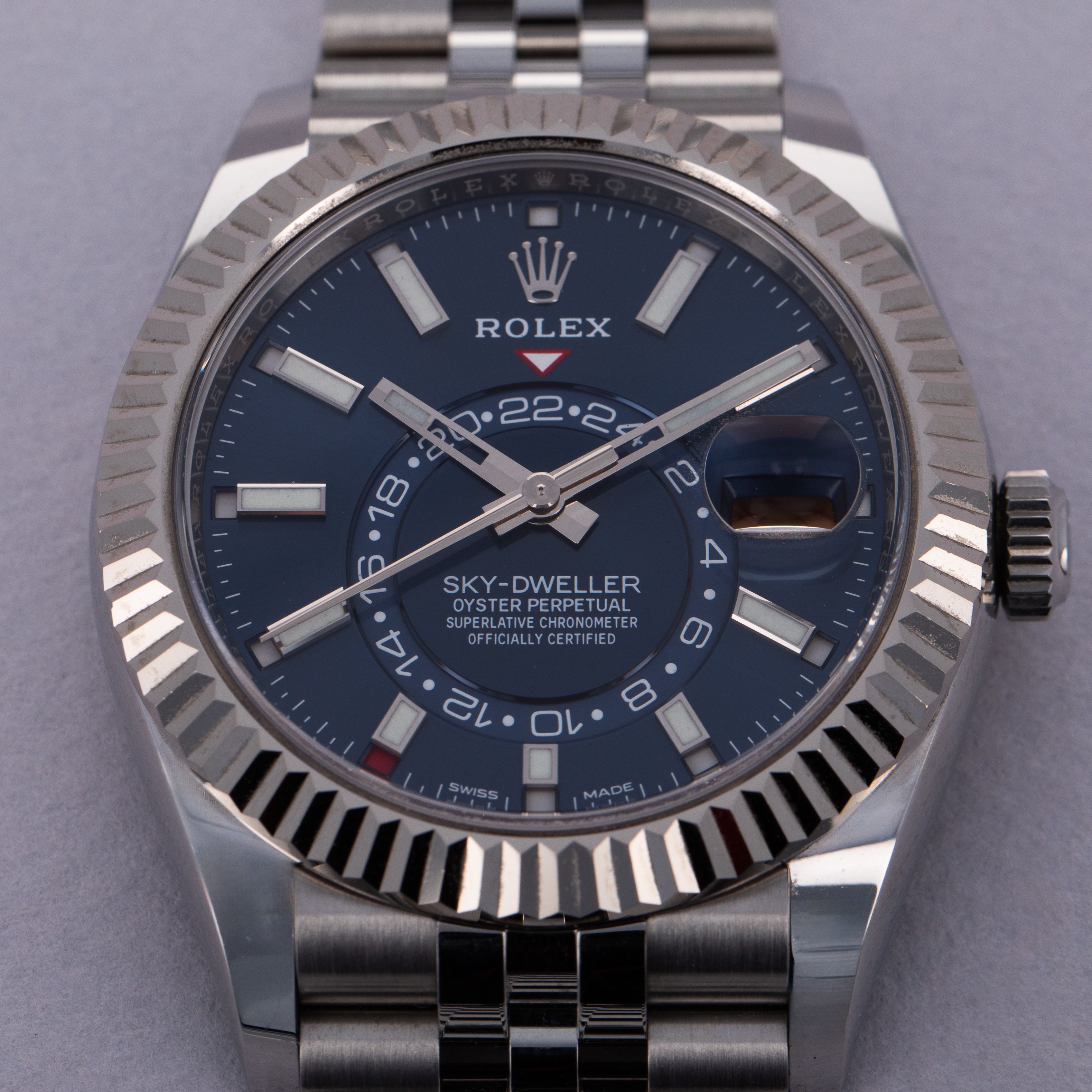 Rolex Sky-Dweller 326934 Blue Dial Jubilee Bracelet Stainless