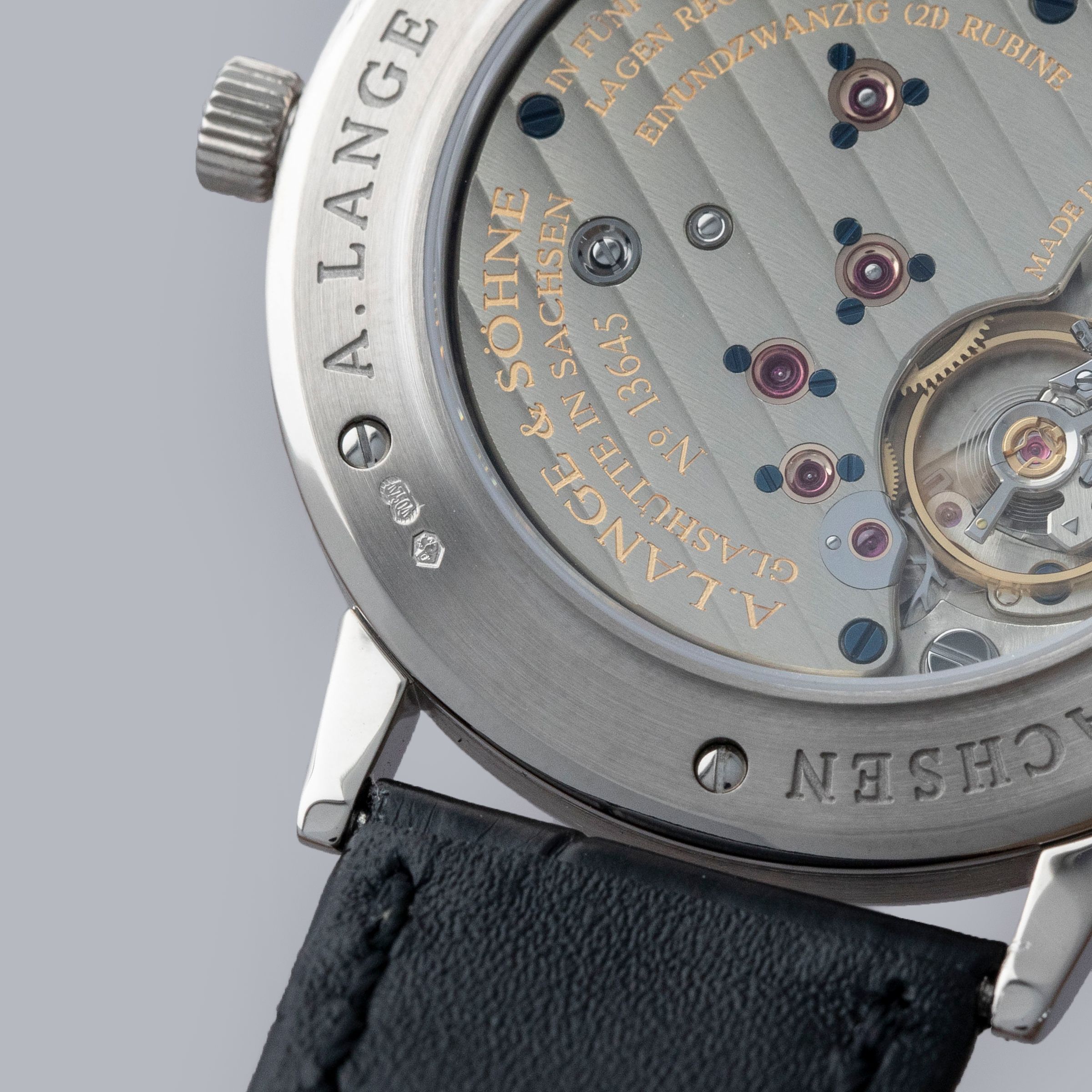 A. Lange & Sohne 1815 206.027 Blue Dial 18k WG | Auctions | Loupe This