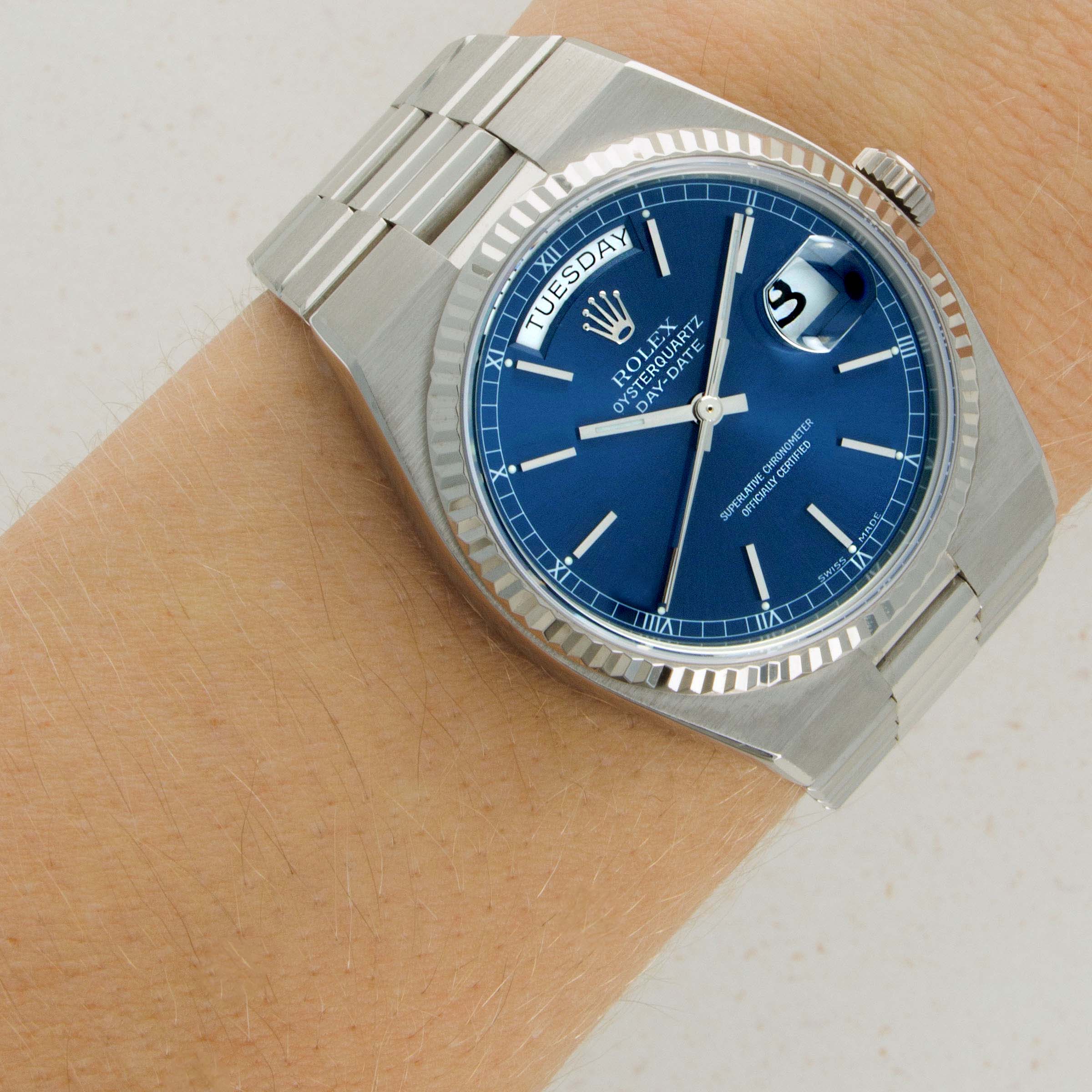 Rolex oysterquartz outlet blue dial