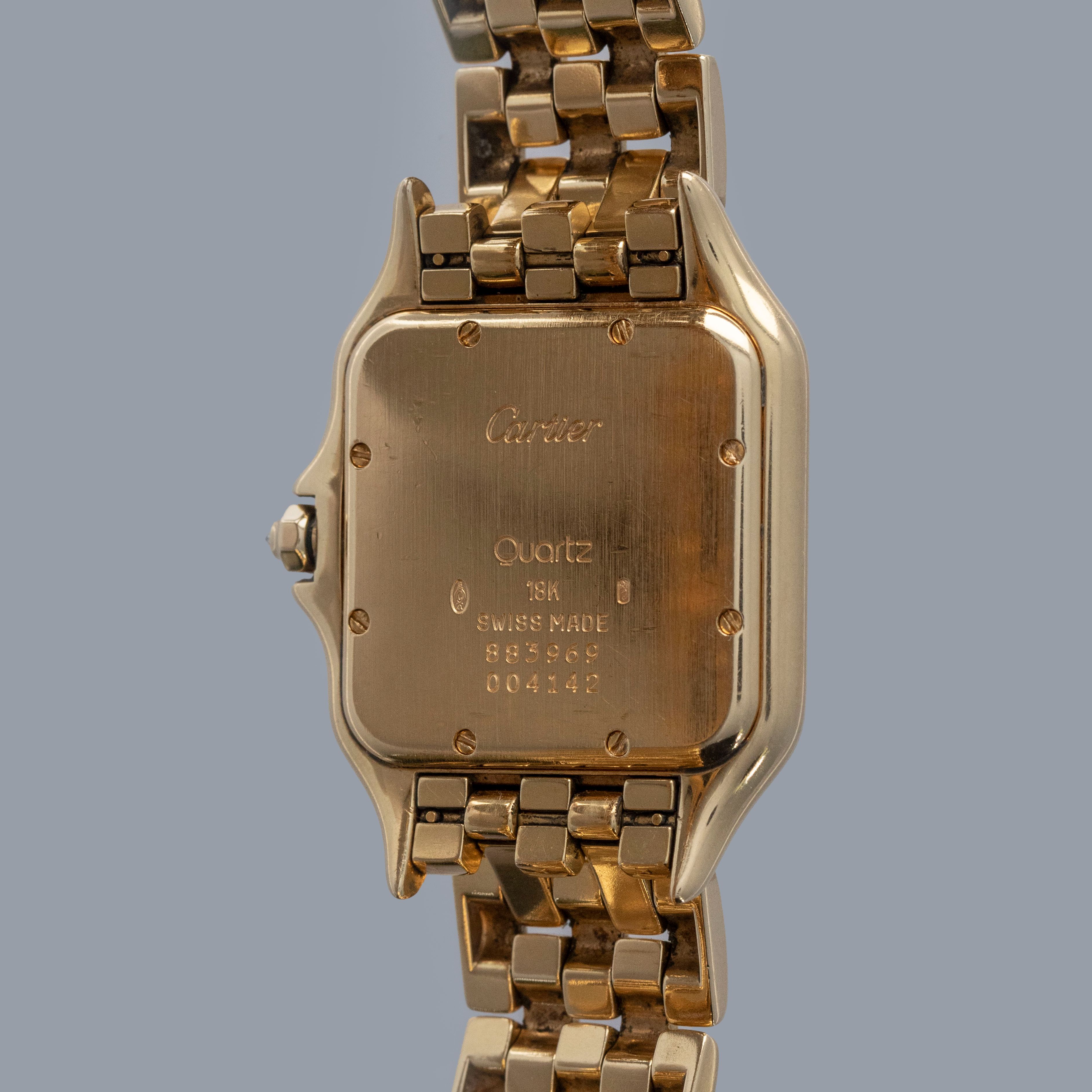 Cartier Panthere Mid-Size Quartz 883969 Diamond Bezel 18k YG