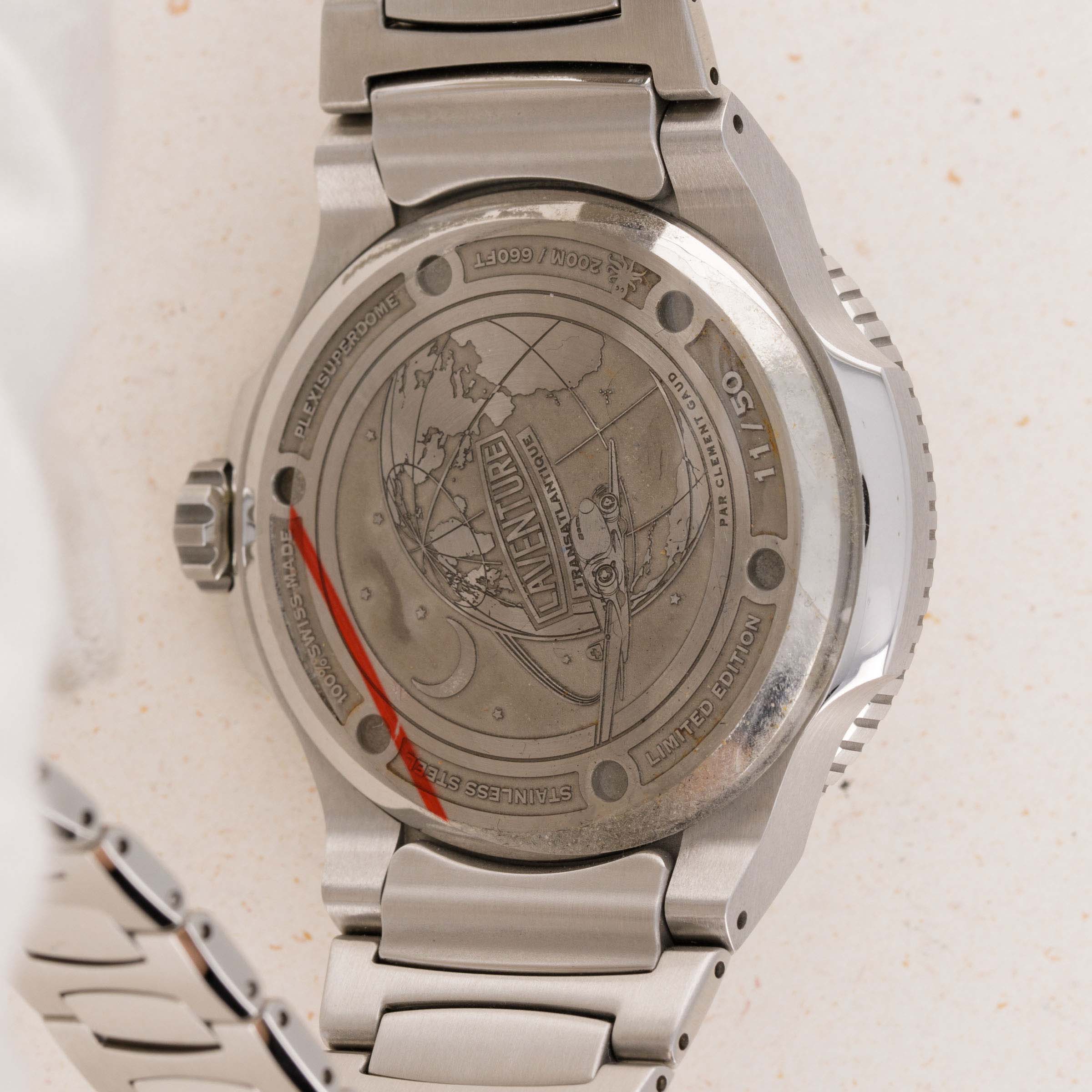 Laventure Transatlantique Steel GMT Cream Dial | Auctions | Loupe This