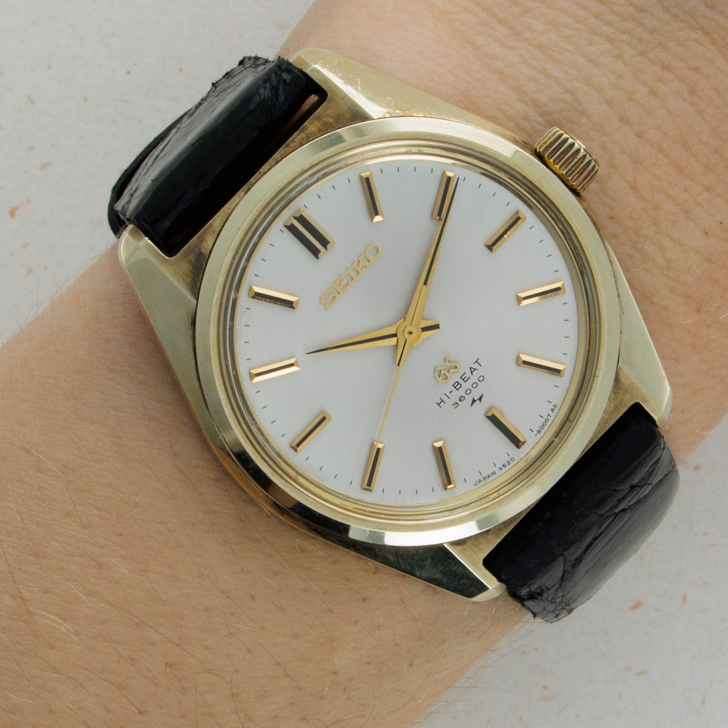 Grand Seiko 45GS 4520 8000 Gold Capped Box and Hang Tags