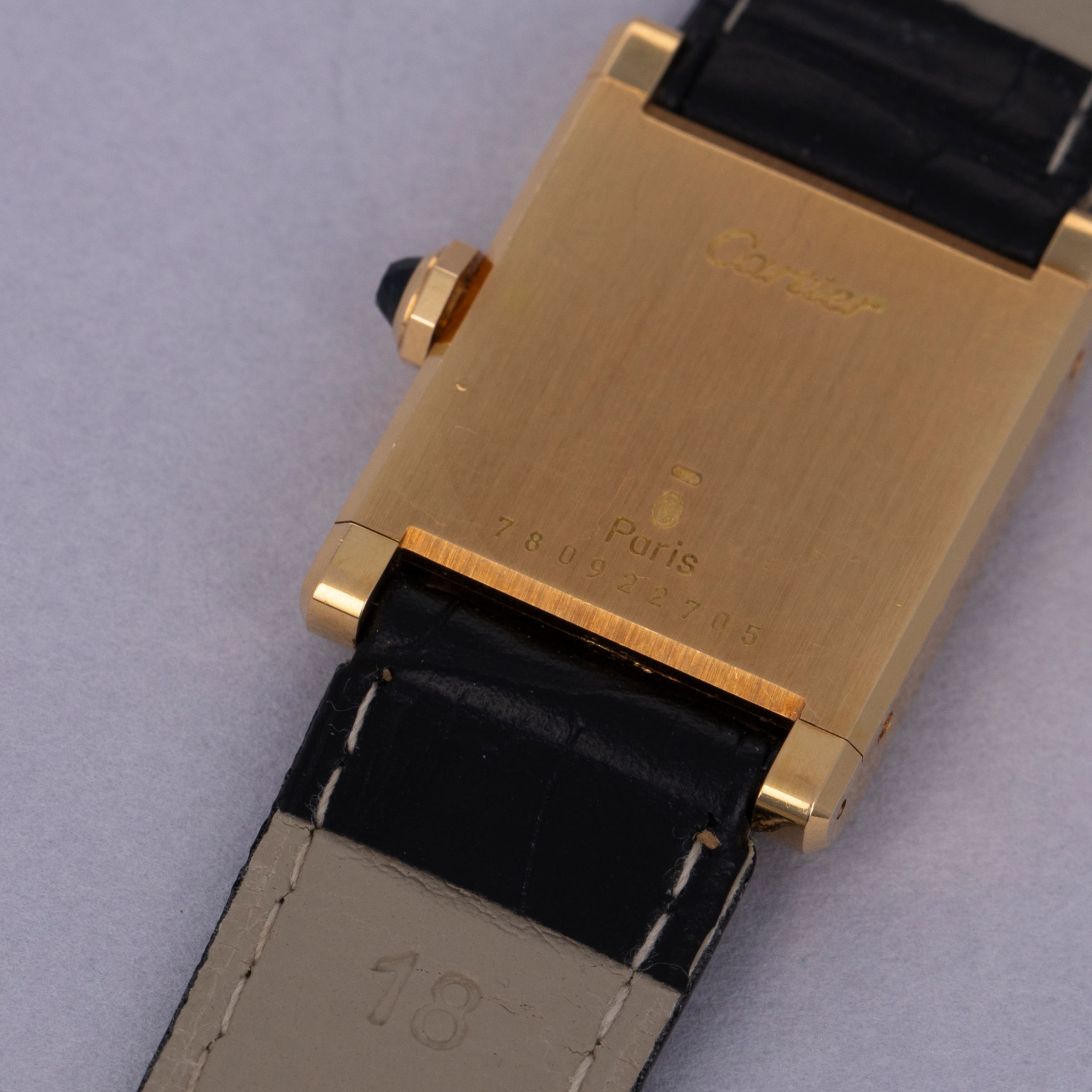 Cartier Tank Normale 78092 Paris Dial 18k YG | Auctions | Loupe This