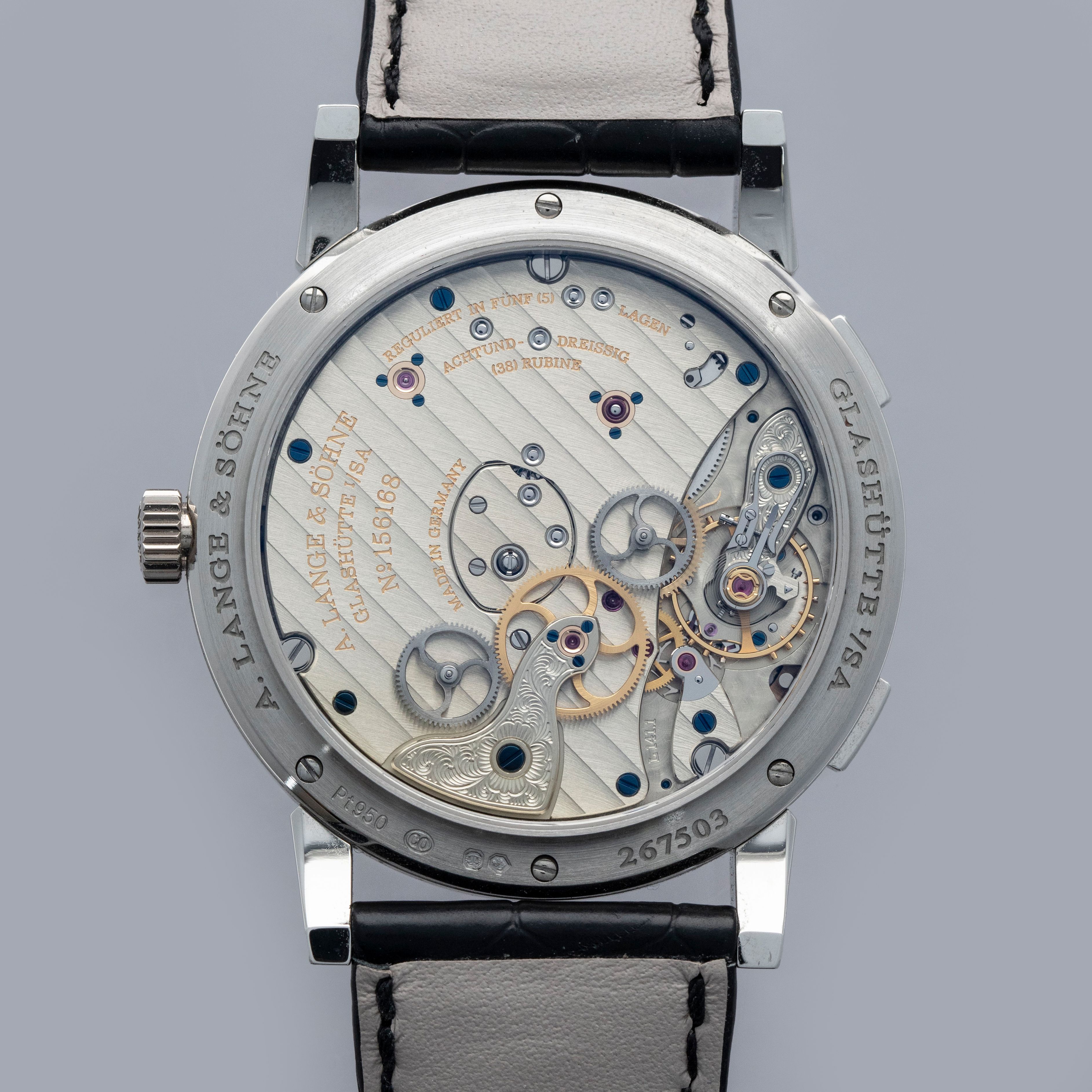 A. Lange & Söhne Lange 1 Time Zone 136.025 Rhodium Dial Platinum