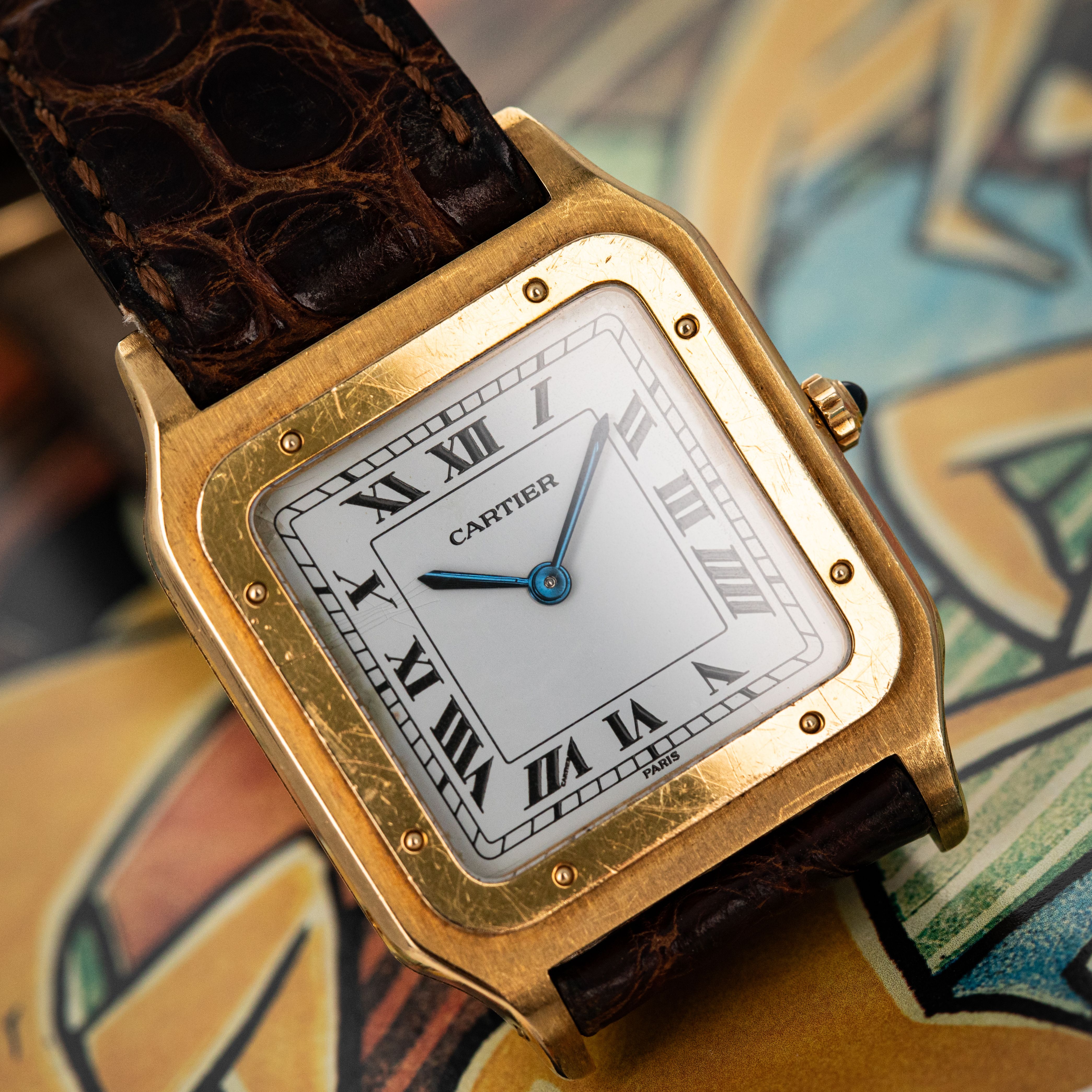 Cartier Paris Santos Dumont 96054 Extra Plate 18k YG | Auctions
