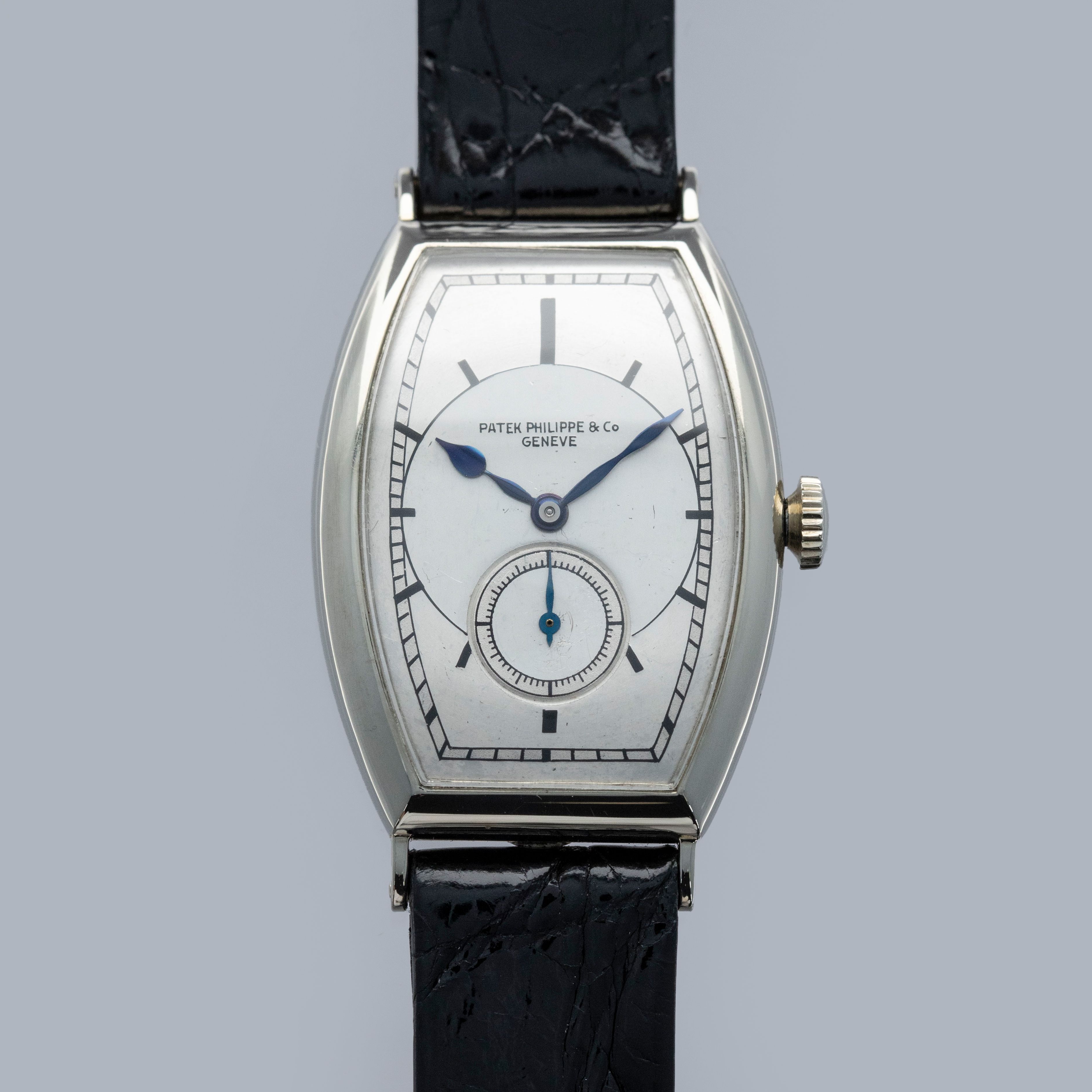 Patek Philippe Tonneau Shaped Sector Dial 18k WG | Auctions Patek Philippe Tonneau Shaped Sector Dial 18k WG | Auctions