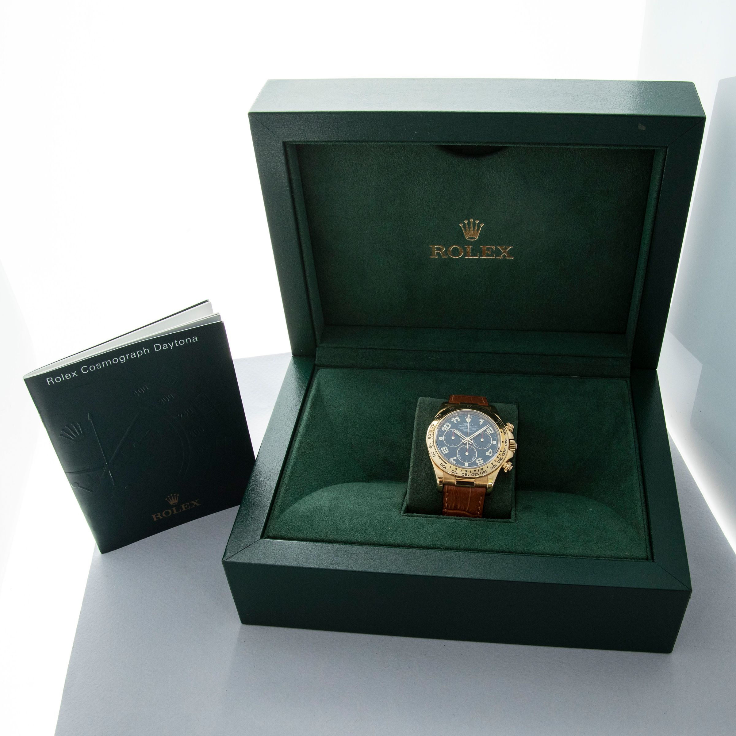 Rolex Cosmograph Daytona 116518 Blue Racing Dial 18k YG | Auctions