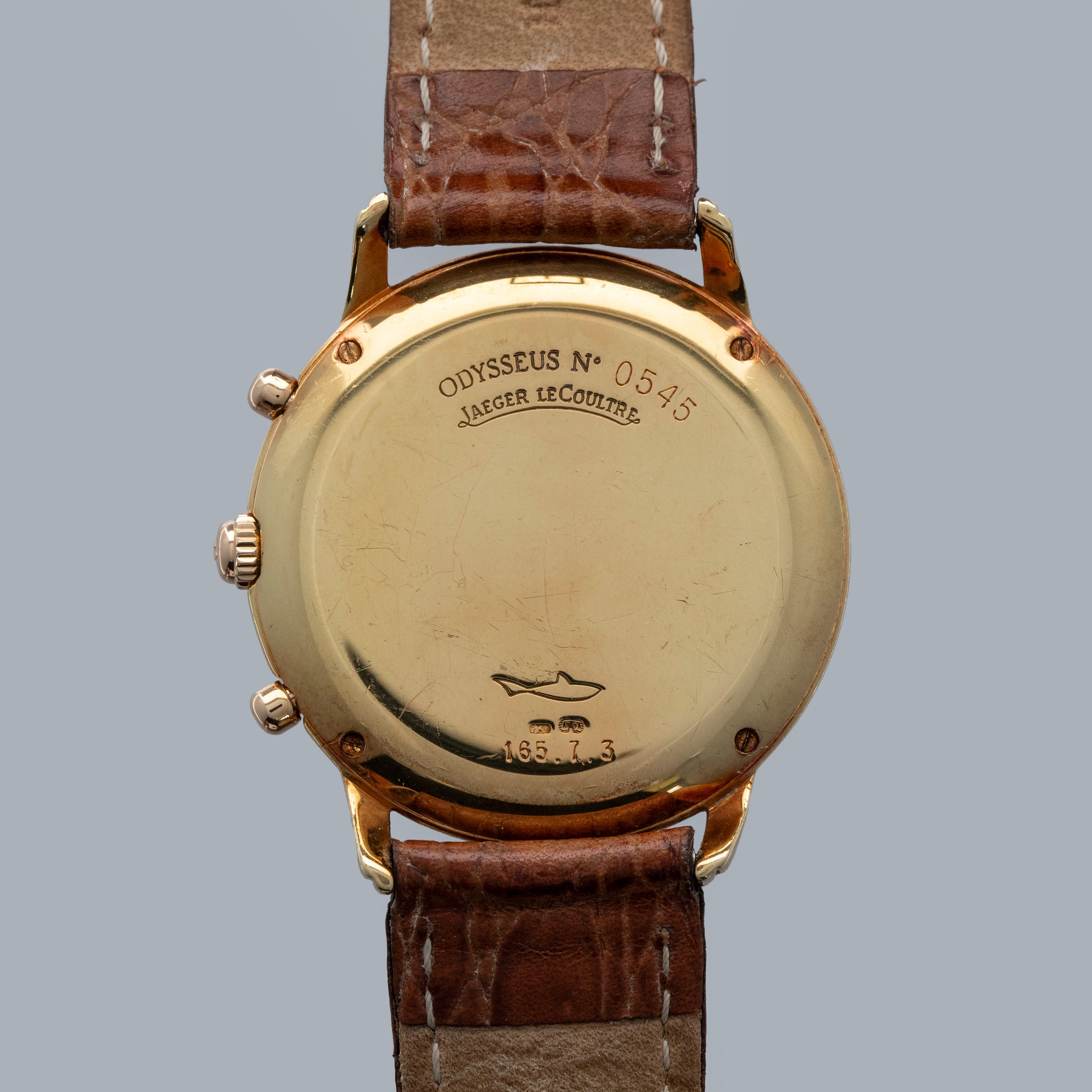 a*3様 Jaeger-LeCoultre 腕時計 ローマンインデックス Jaeger-LeCoultre Moonphase Chronograph 165.7.3 Odysseus 18k YG