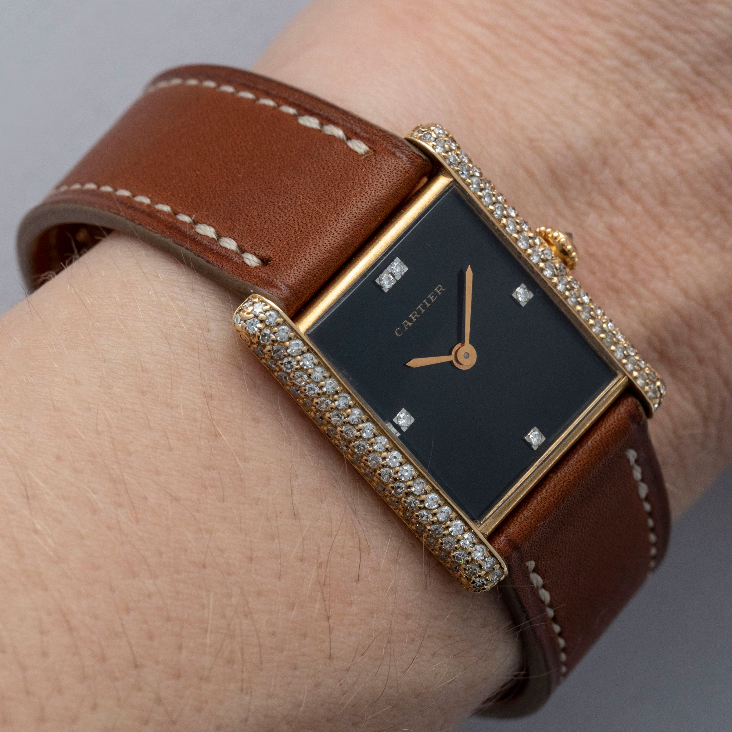 Cartier　VINTAGE Serviced Cartier Tank Stepped Case Jumbo New York XL Gold