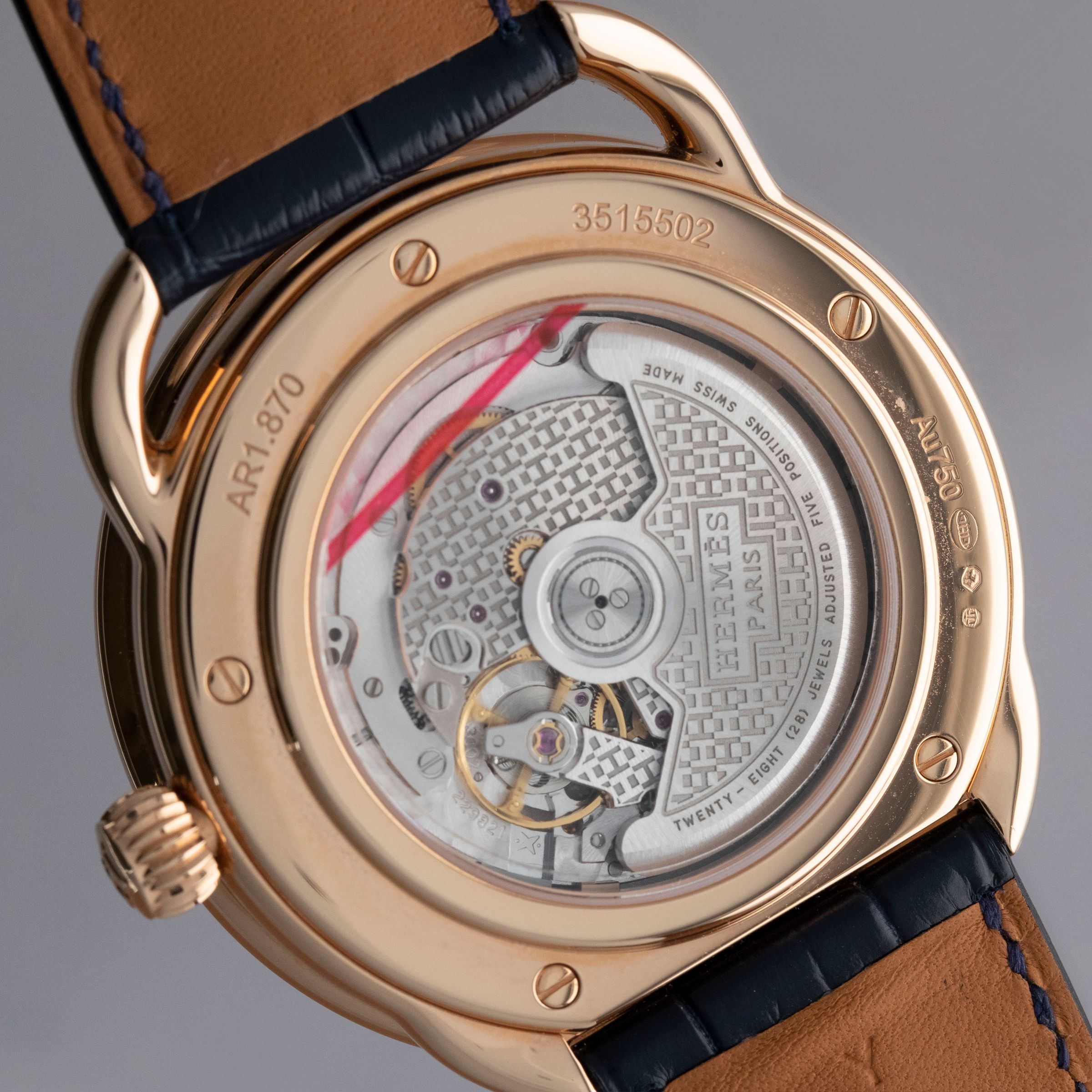 HERMES腕時計 Hermès Arceau L'Heure de la Lune Lapis Lazuli Dial 18k RG