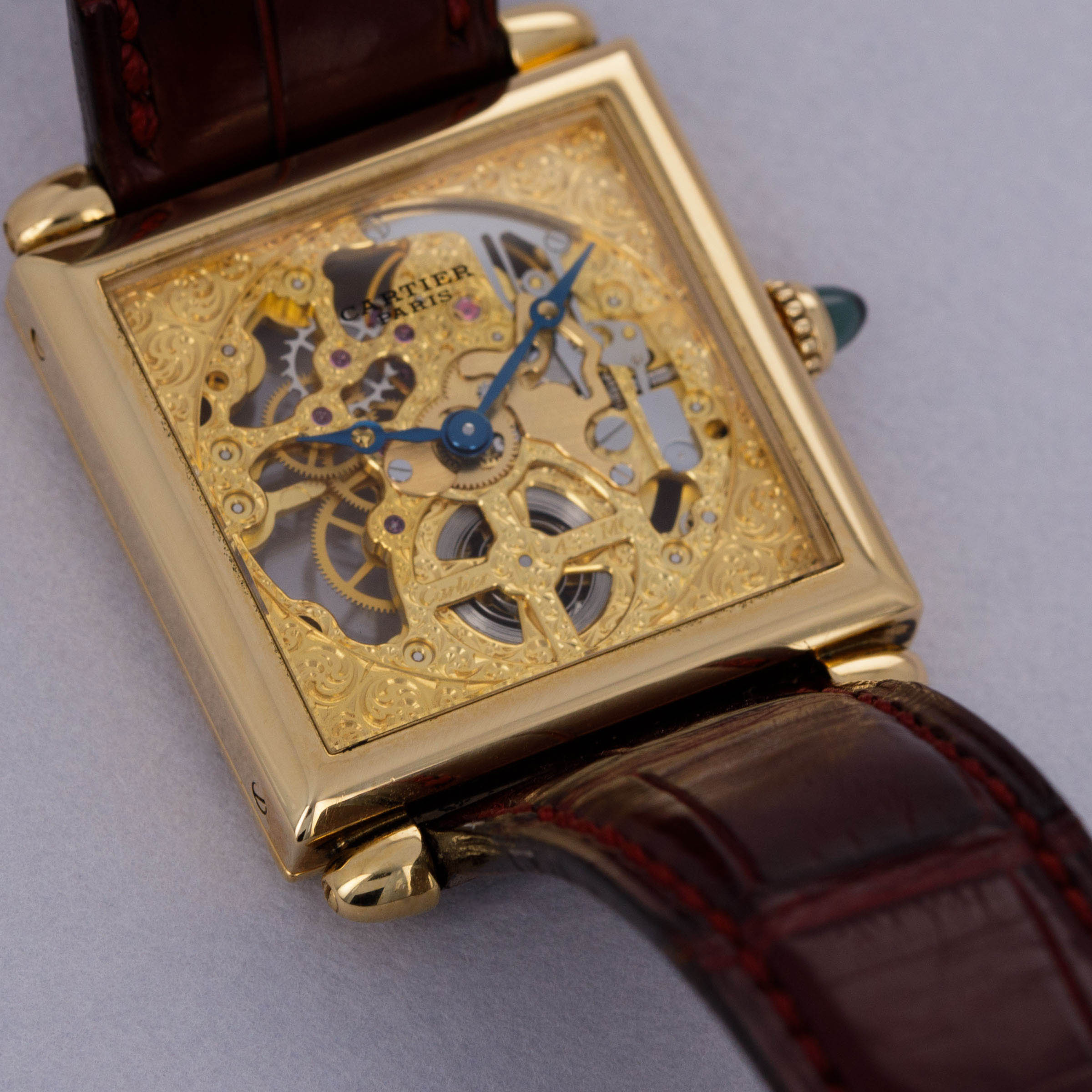 アクセサリー Cartier yg Cartier Carrée Tank Obus 2380C Skeleton CPCP 18k YG | Auctions