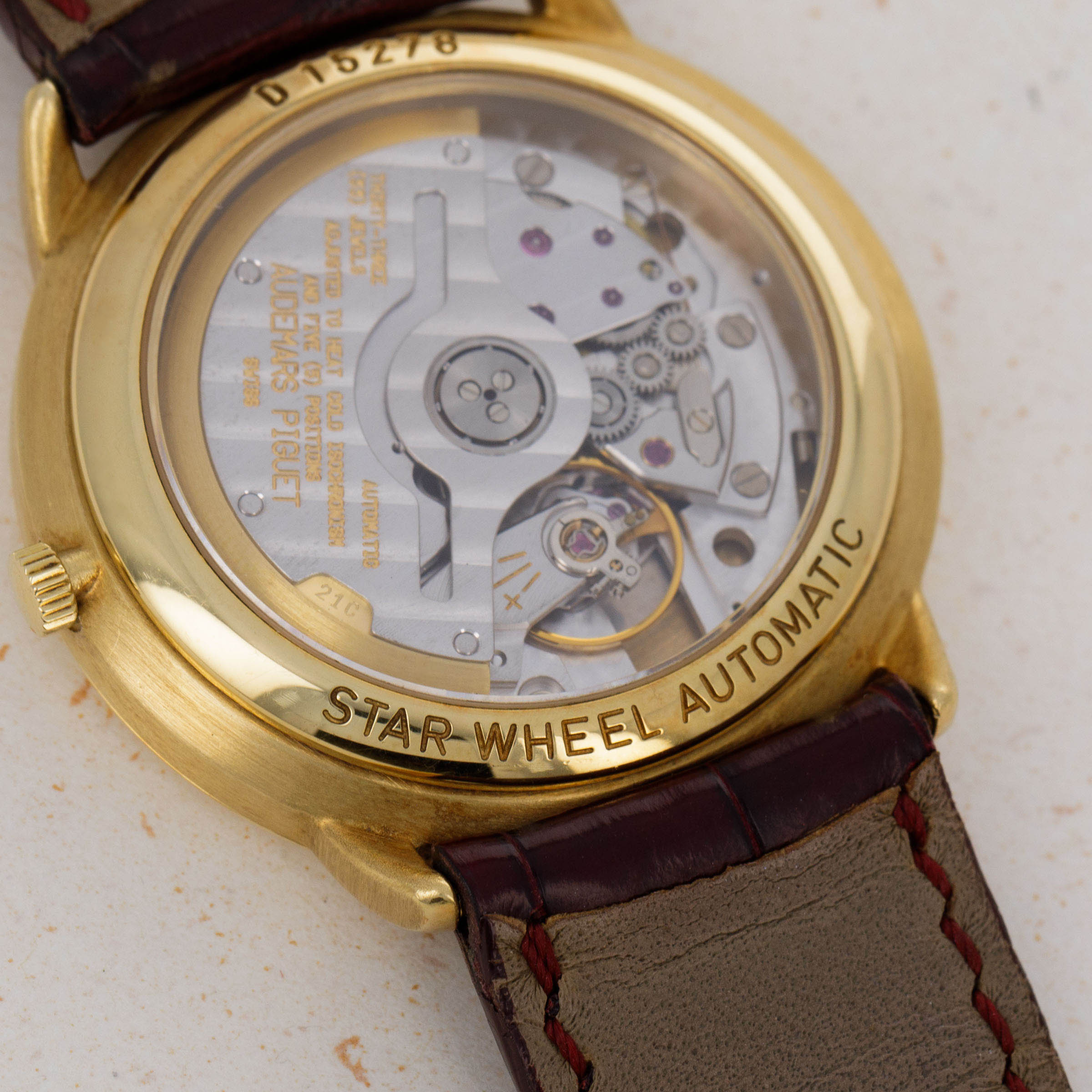 Audemars Piguet Star Wheel 2570BA 18k YG Engraved Dial Auctions