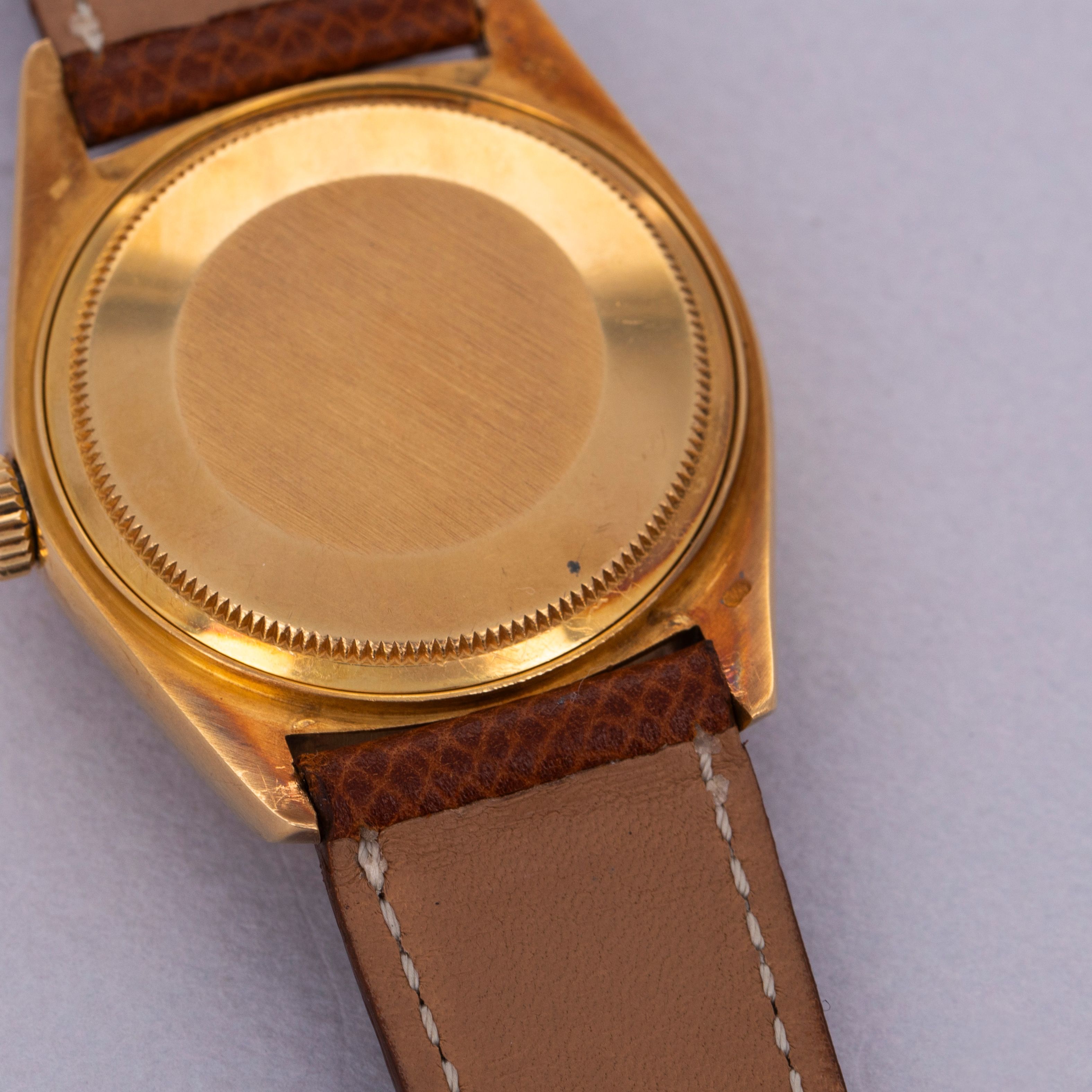 Rolex Day-Date 18078 Green Stella Dial Bark Bezel 18k YG