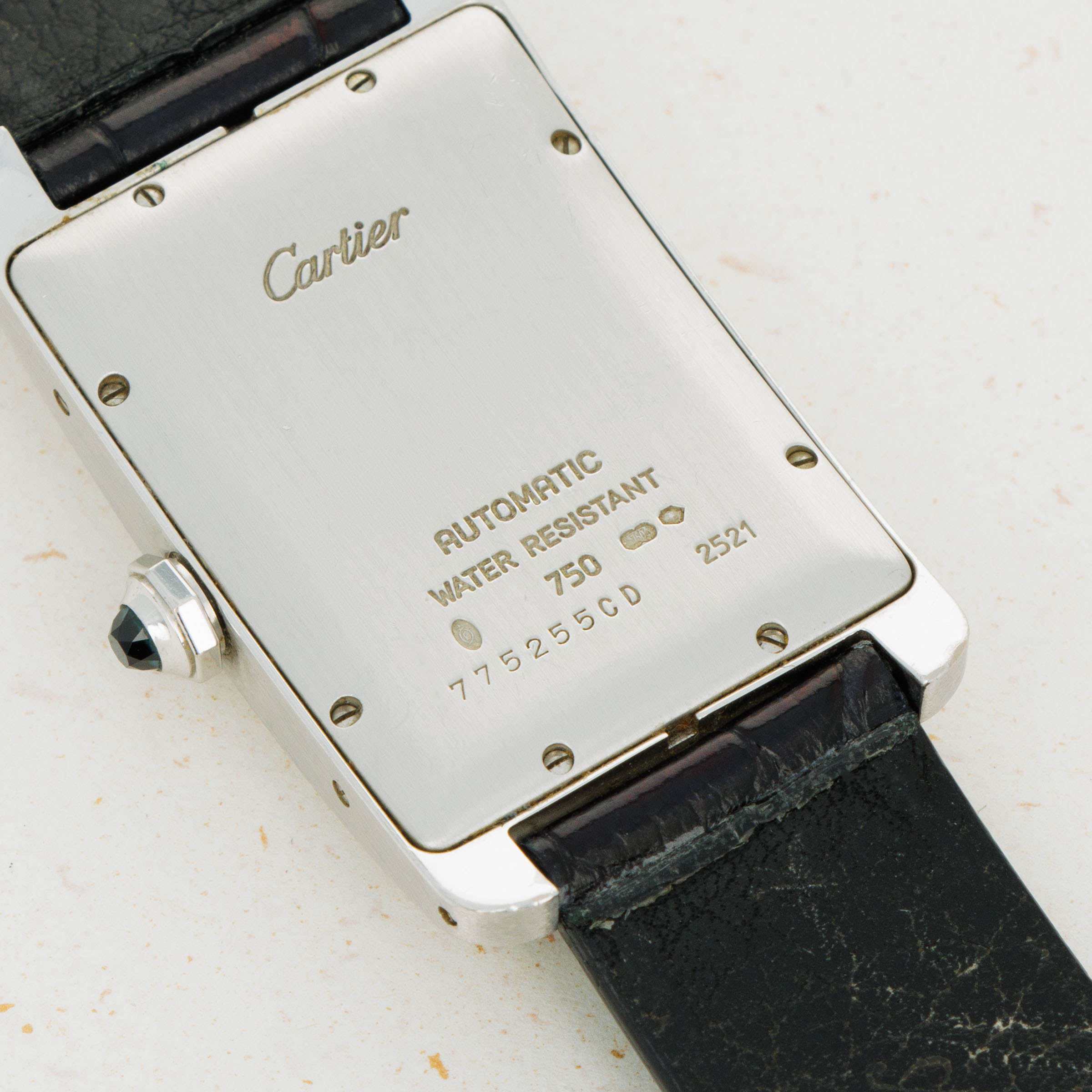 Cartier Tank Américaine XL White Gold 2521 | Auctions | Loupe This