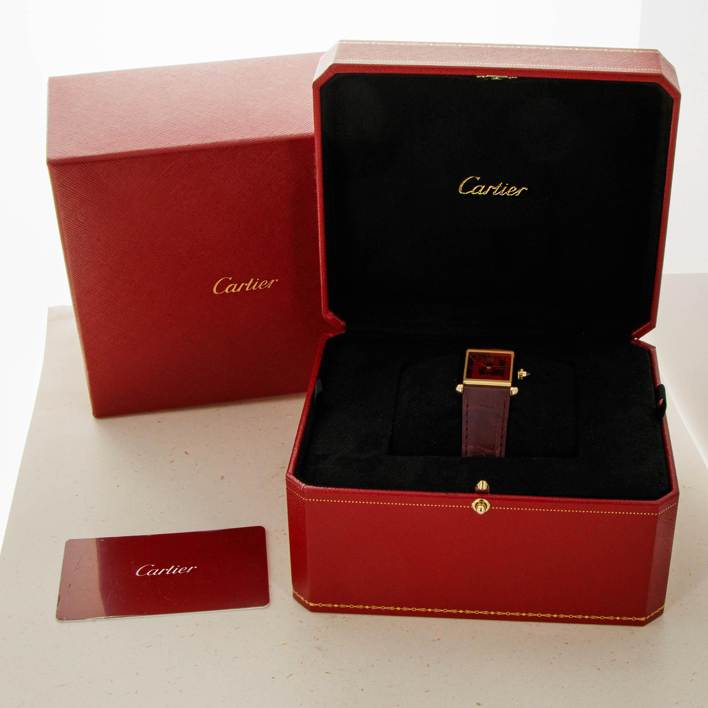 Cartier Tank Louis Cartier WGTA0093 18k YG Auctions Loupe This