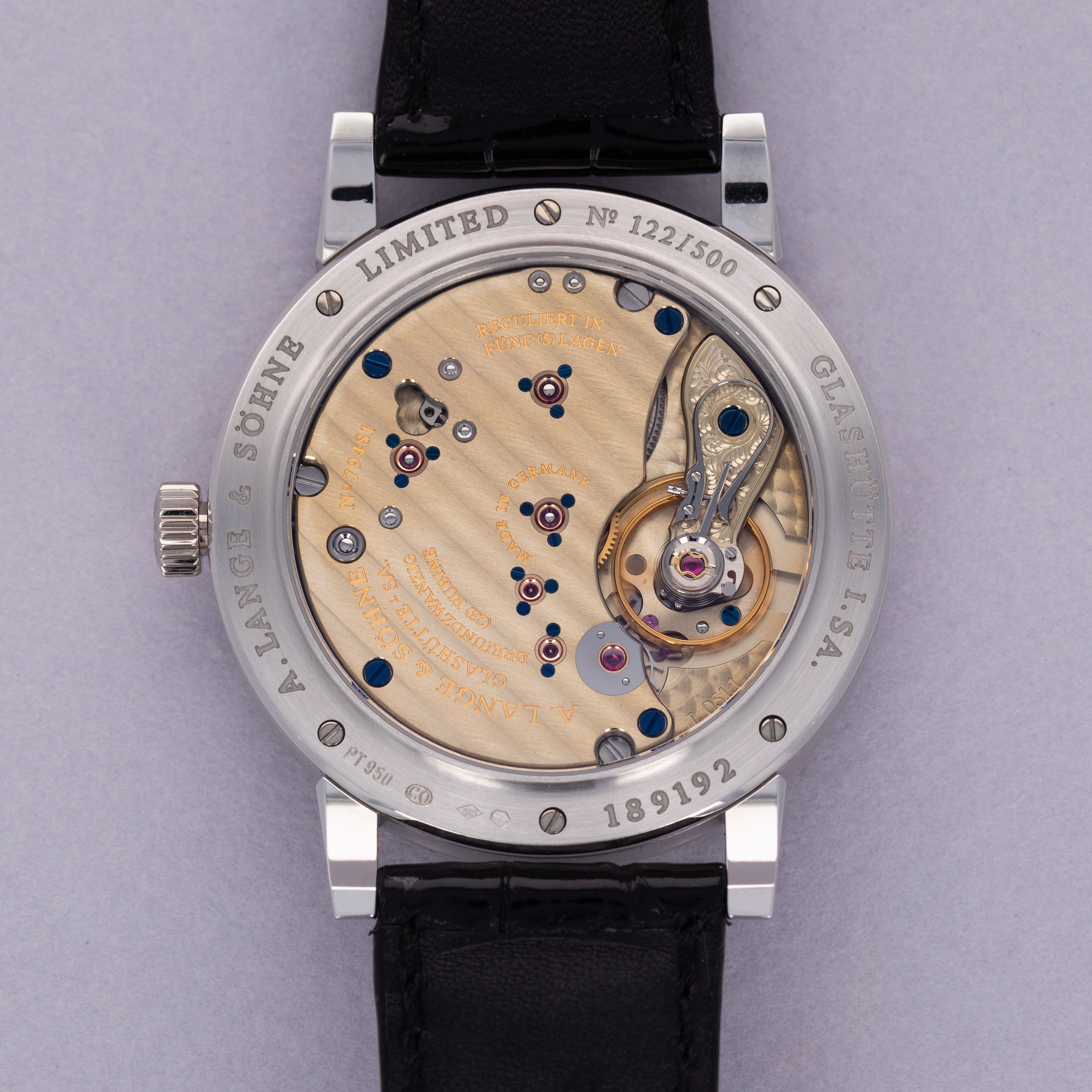 A Lange Söhne 1815 233.025 Silver Dial Platinum Limited Edition
