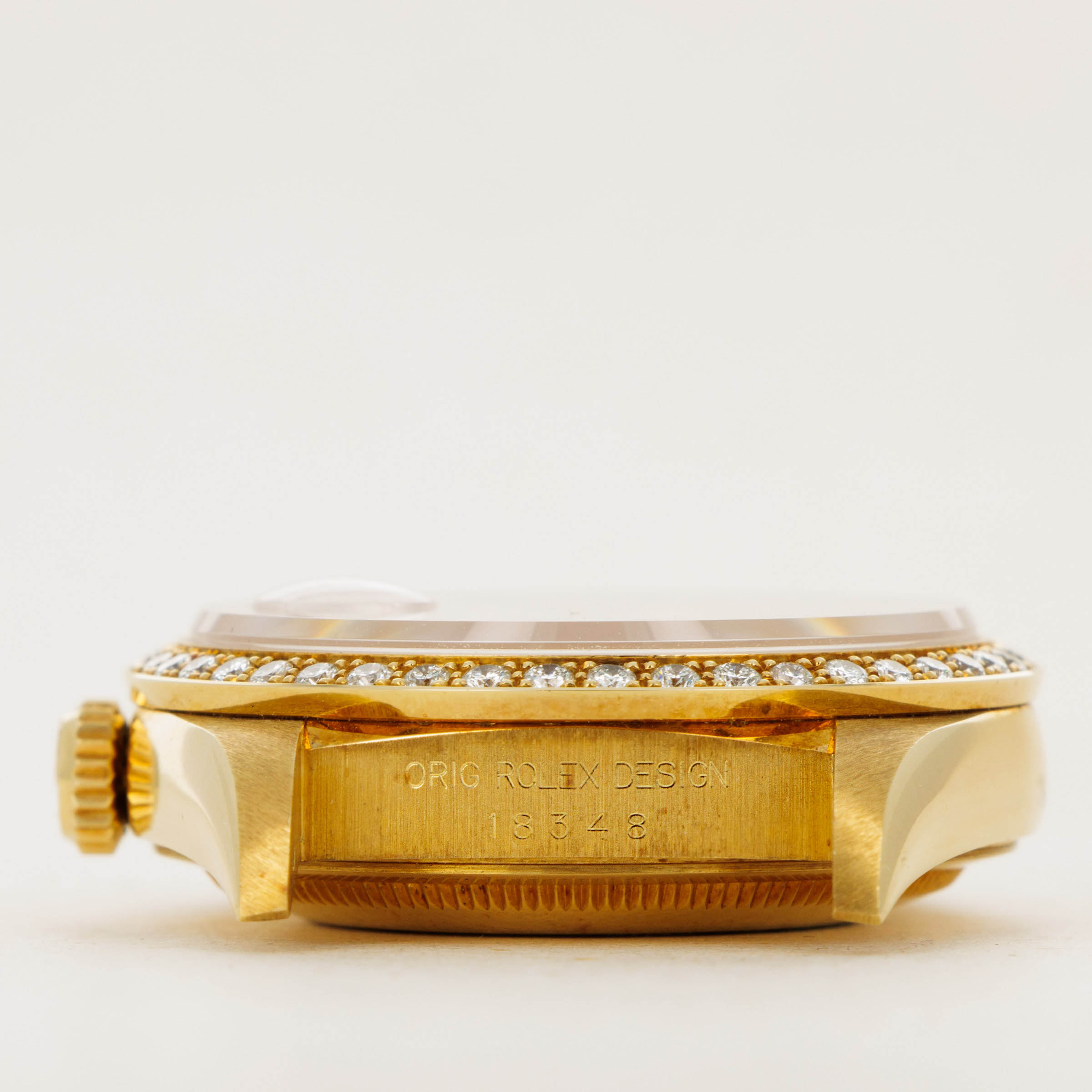 Rolex Day-Date 18348 Crown Collection Coral Serti Dial Diamond