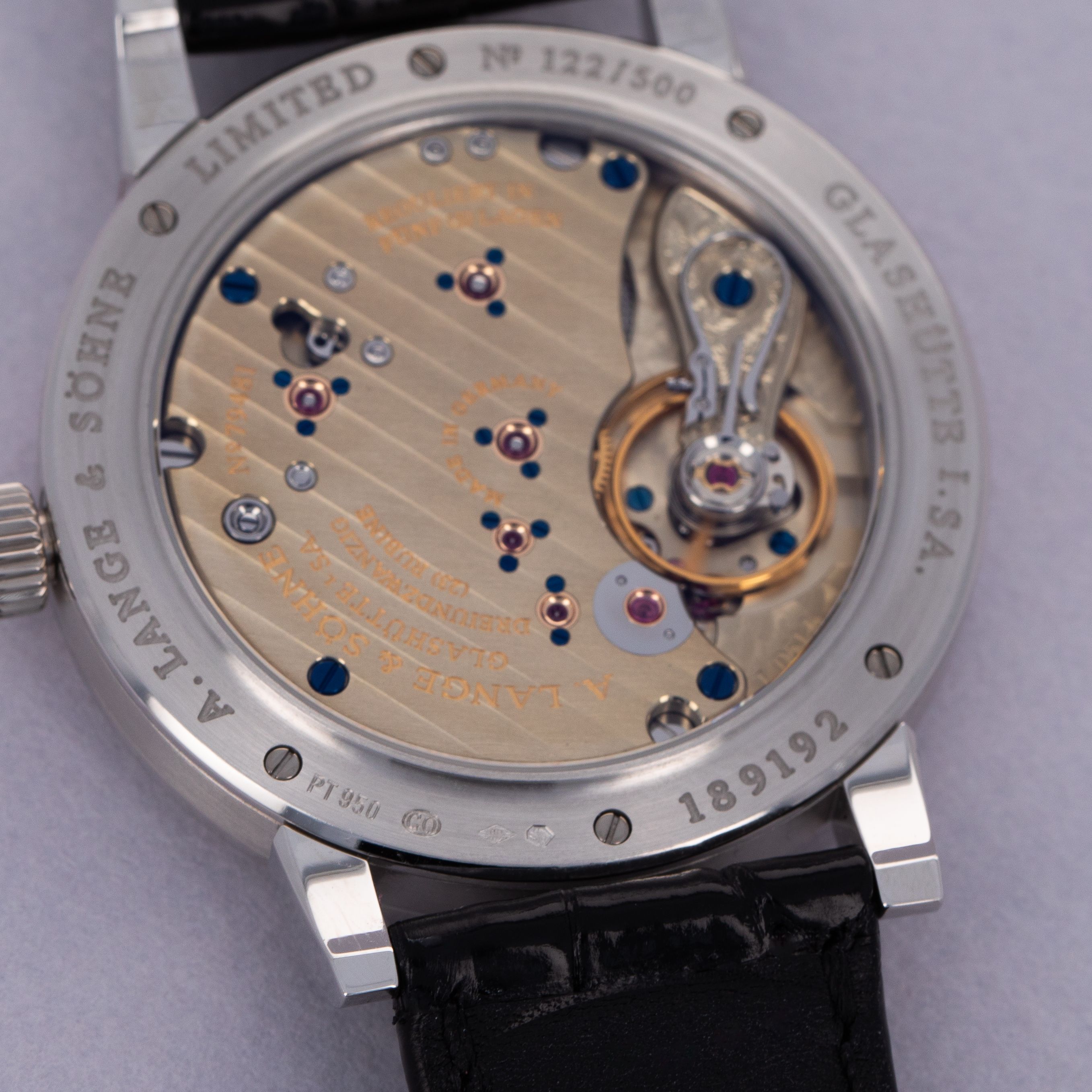 A Lange Söhne 1815 233.025 Silver Dial Platinum Limited Edition