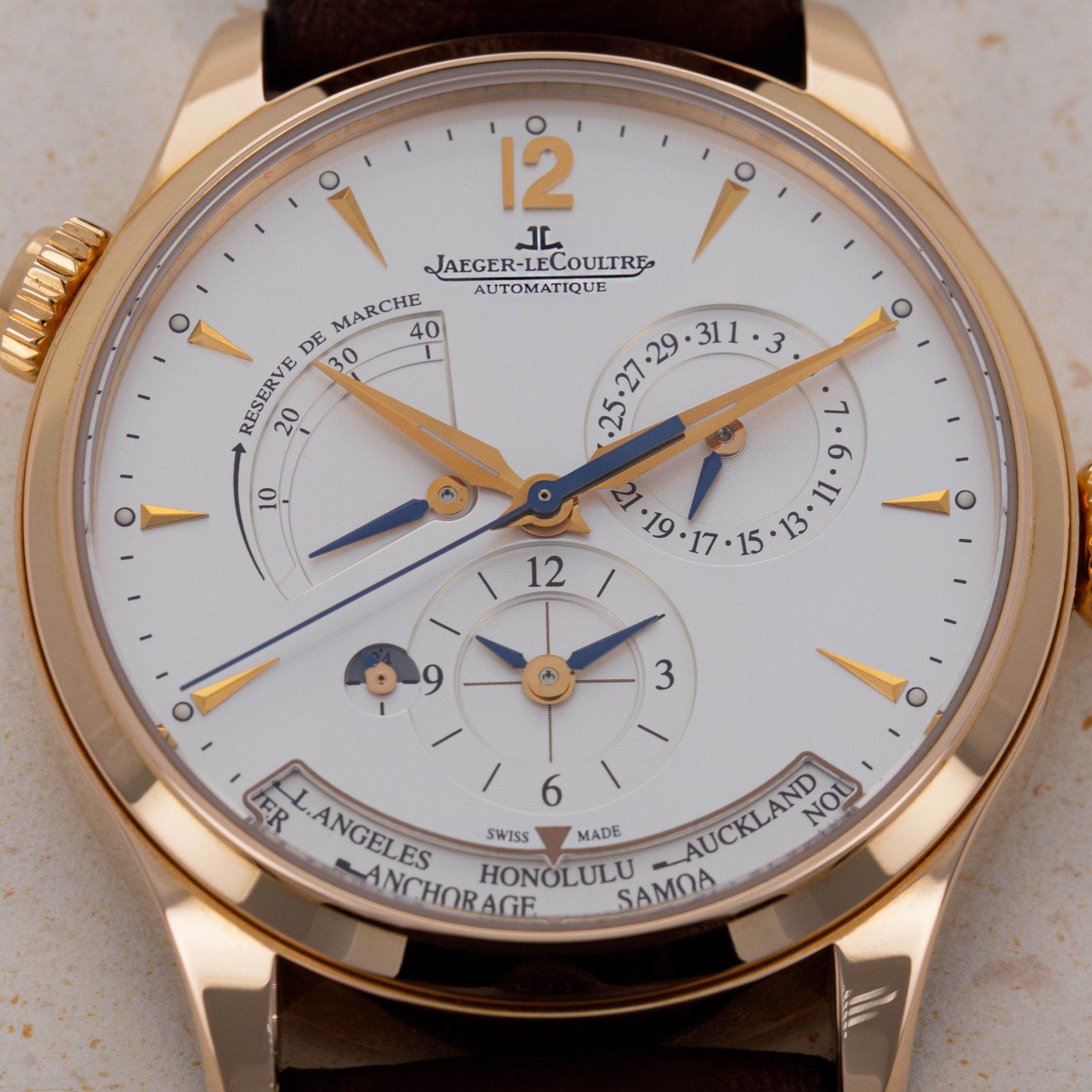 Jaeger LeCoultre Master Geographic 18k RG Q1422421 | Auctions 