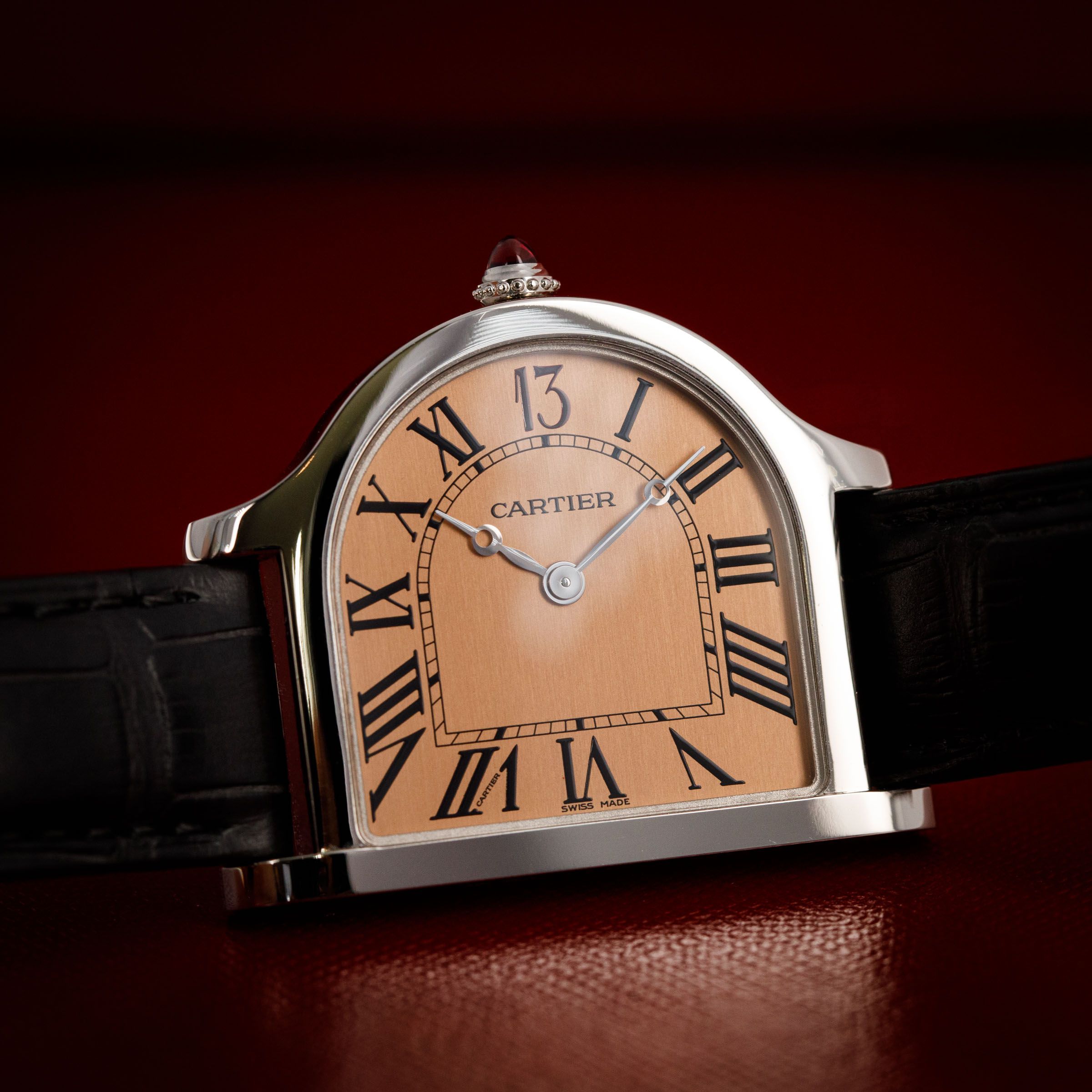 Cartier Cloche WHCC0009 13 Rue de la Paix Salmon Dial LE Platinum