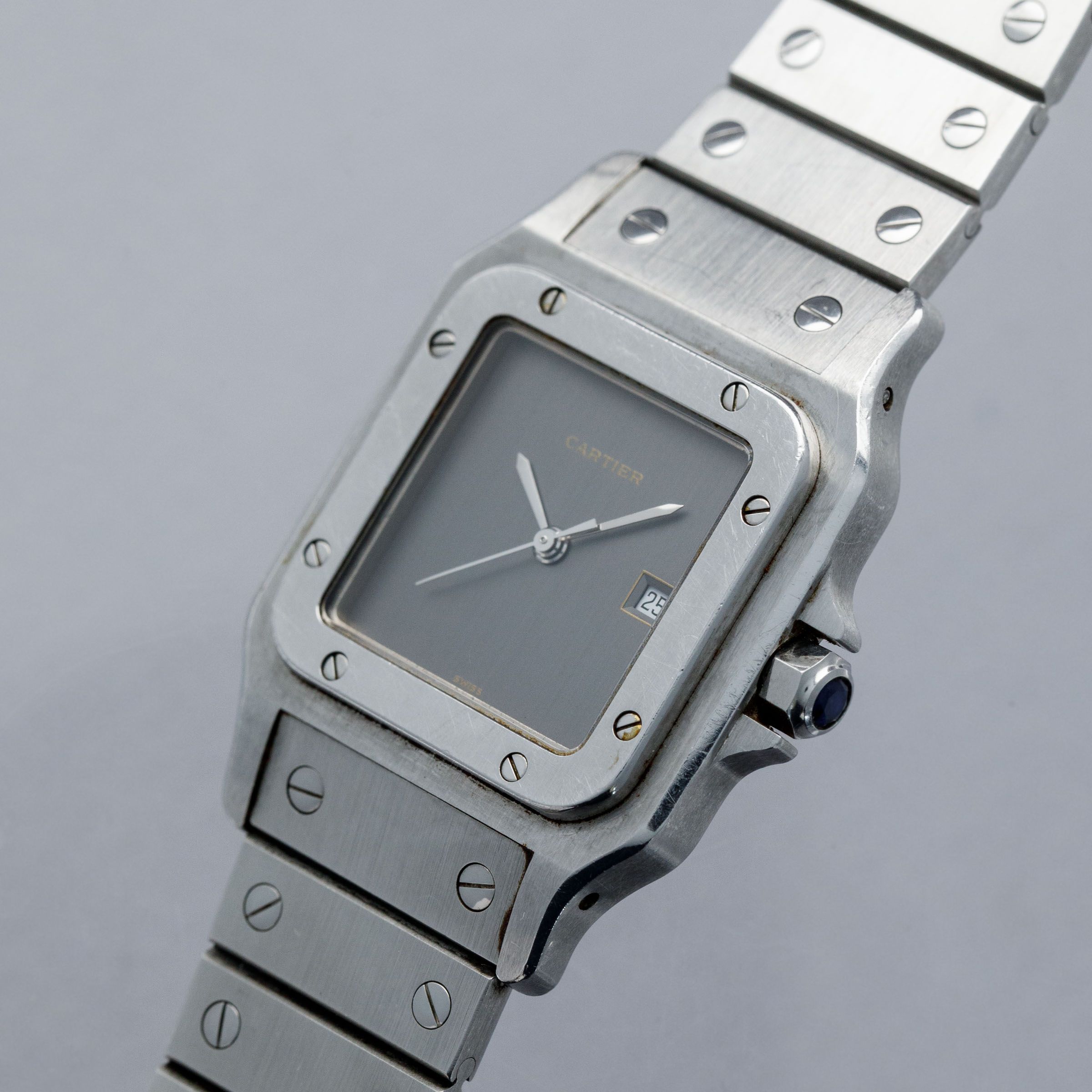 CARTIER SANTOS CARREE AUTOMATIC 2960 GHOST DIAL STAINLESS