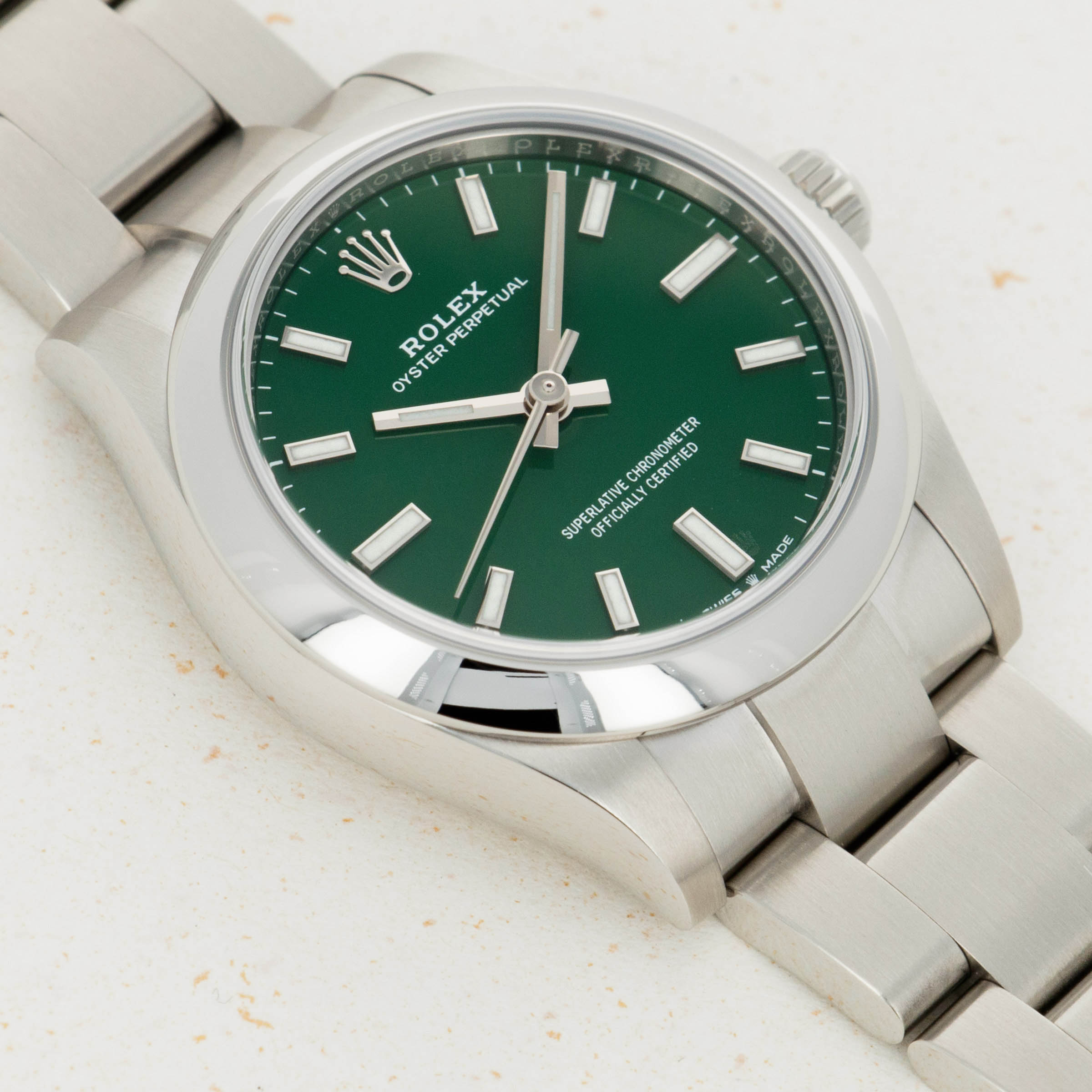 Rolex Green Oyster Perpetual 31 227200 | Auctions | Loupe This