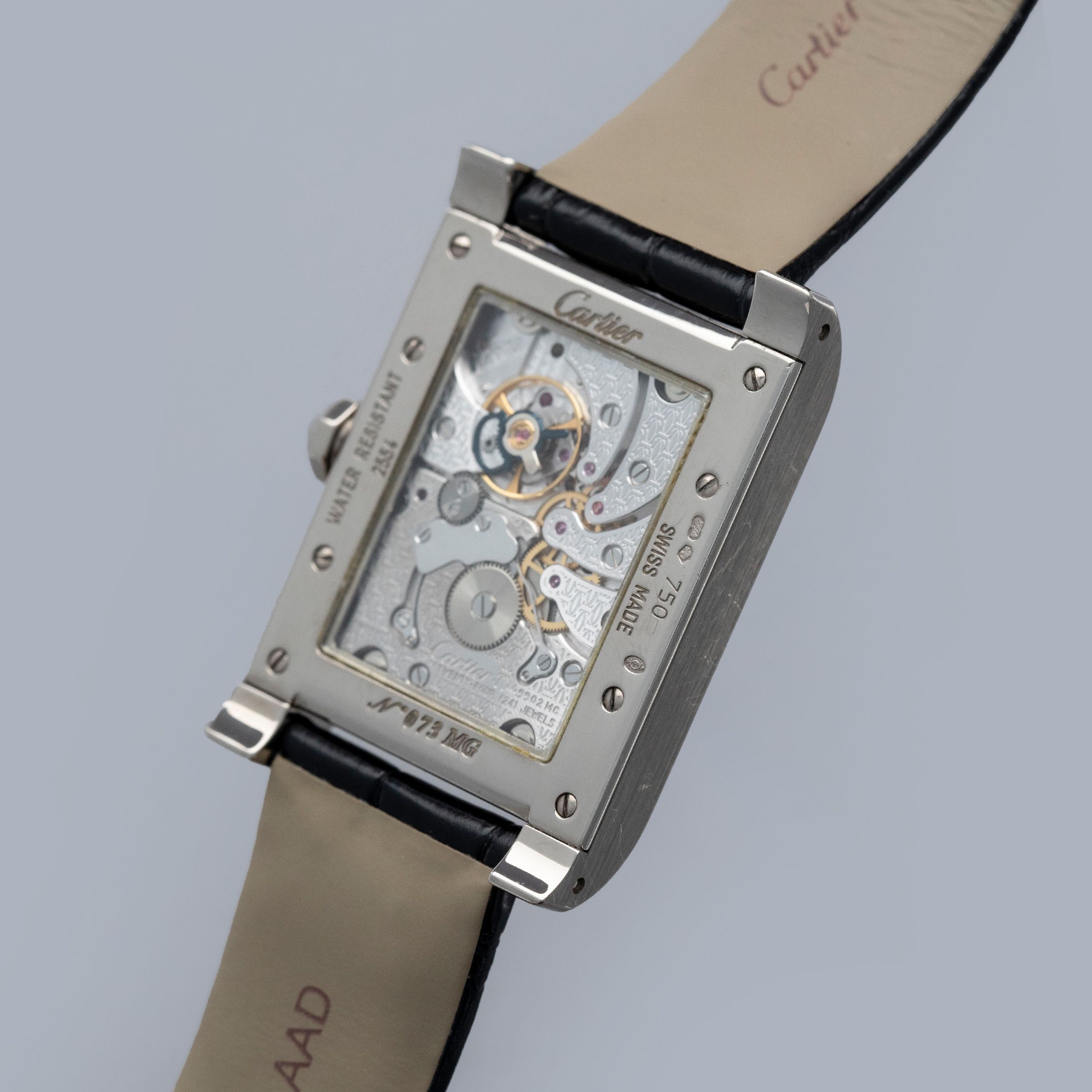 Cartier CPCP Tank a Vis Wandering Hours 2554 18k WG | Auctions
