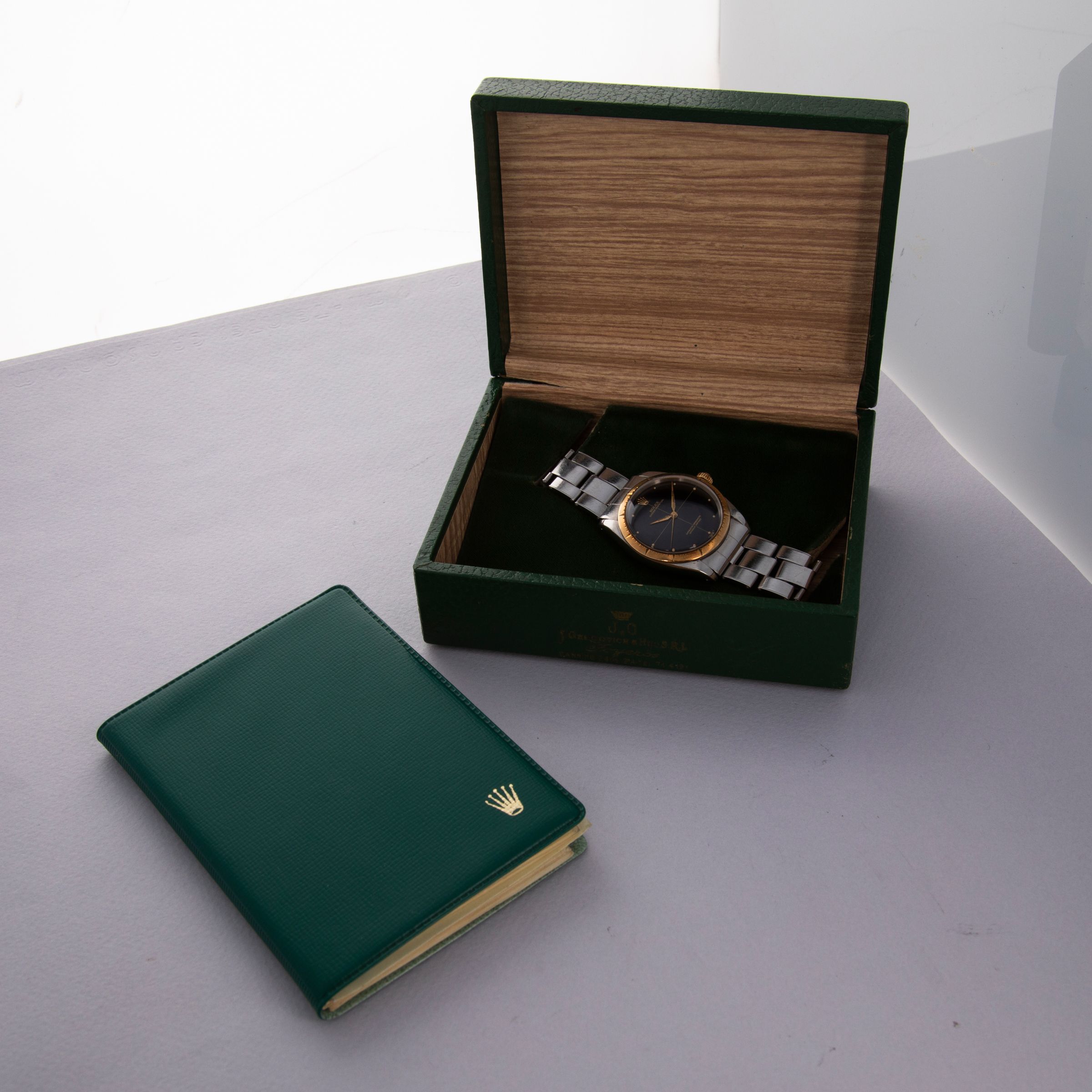 ROLEX 財布 - 新品 (NEW) Rolex Oyster Perpetual Zephyr 1008 Black Gilt Dial 18k Bezel