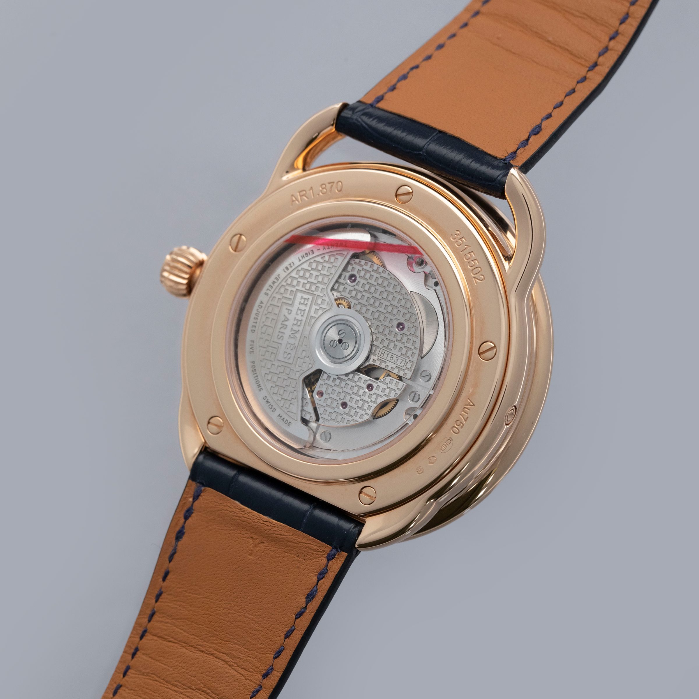 HERMES腕時計 Hermès Arceau L'Heure de la Lune Lapis Lazuli Dial 18k RG
