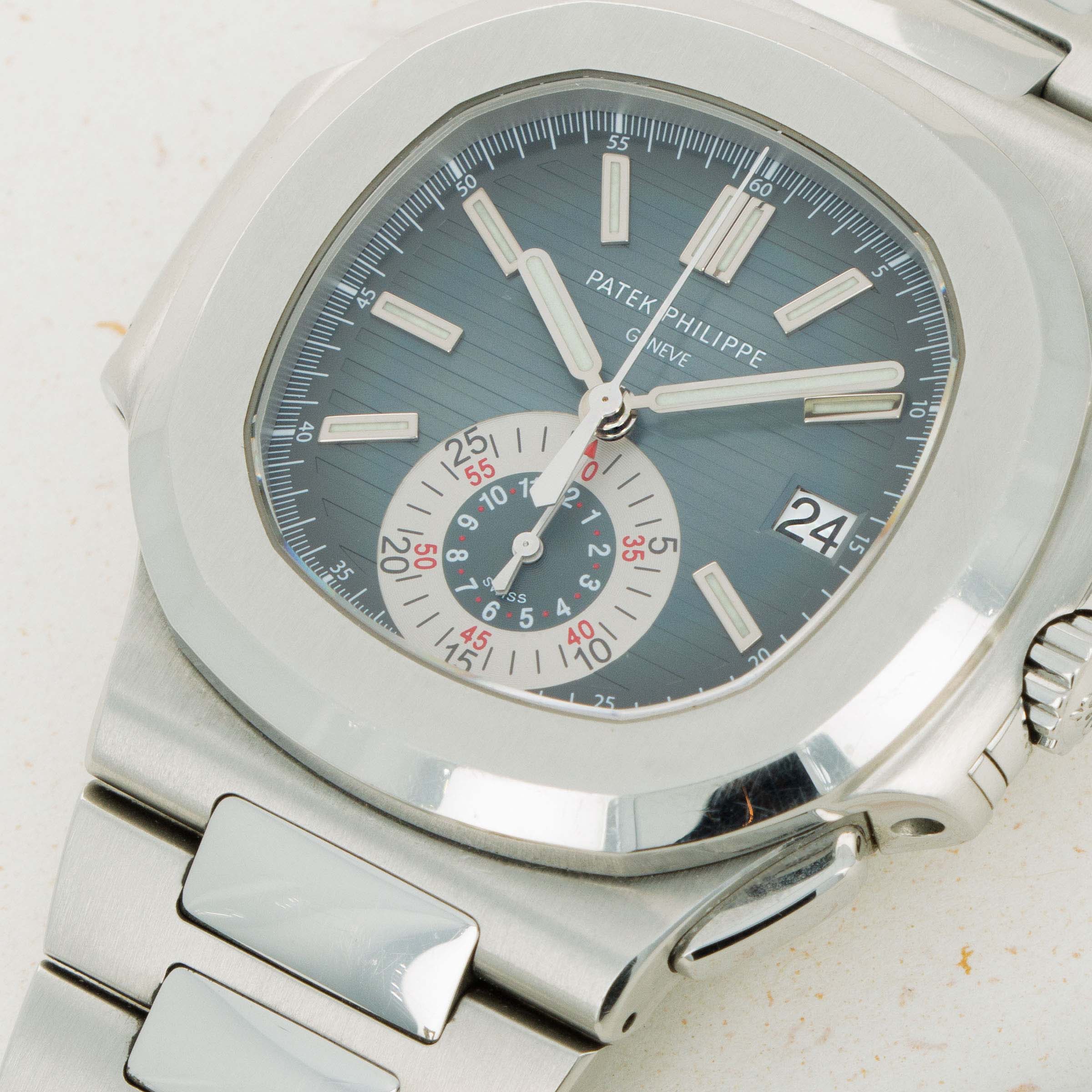 Patek Philippe Nautilus Chronograph Blue Dial 5980 1A Auctions