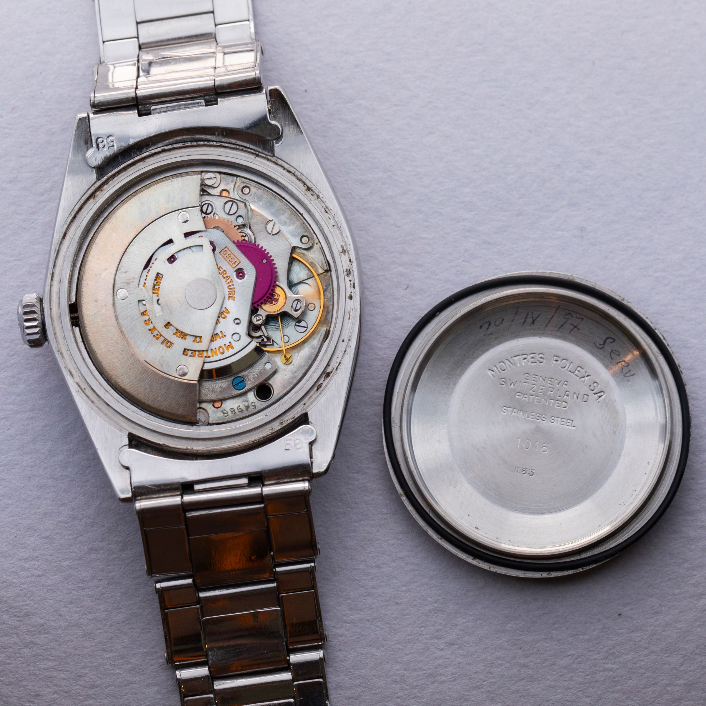 Rolex Explorer I 1016 Tropical Gilt Chapter Ring Underline Dial