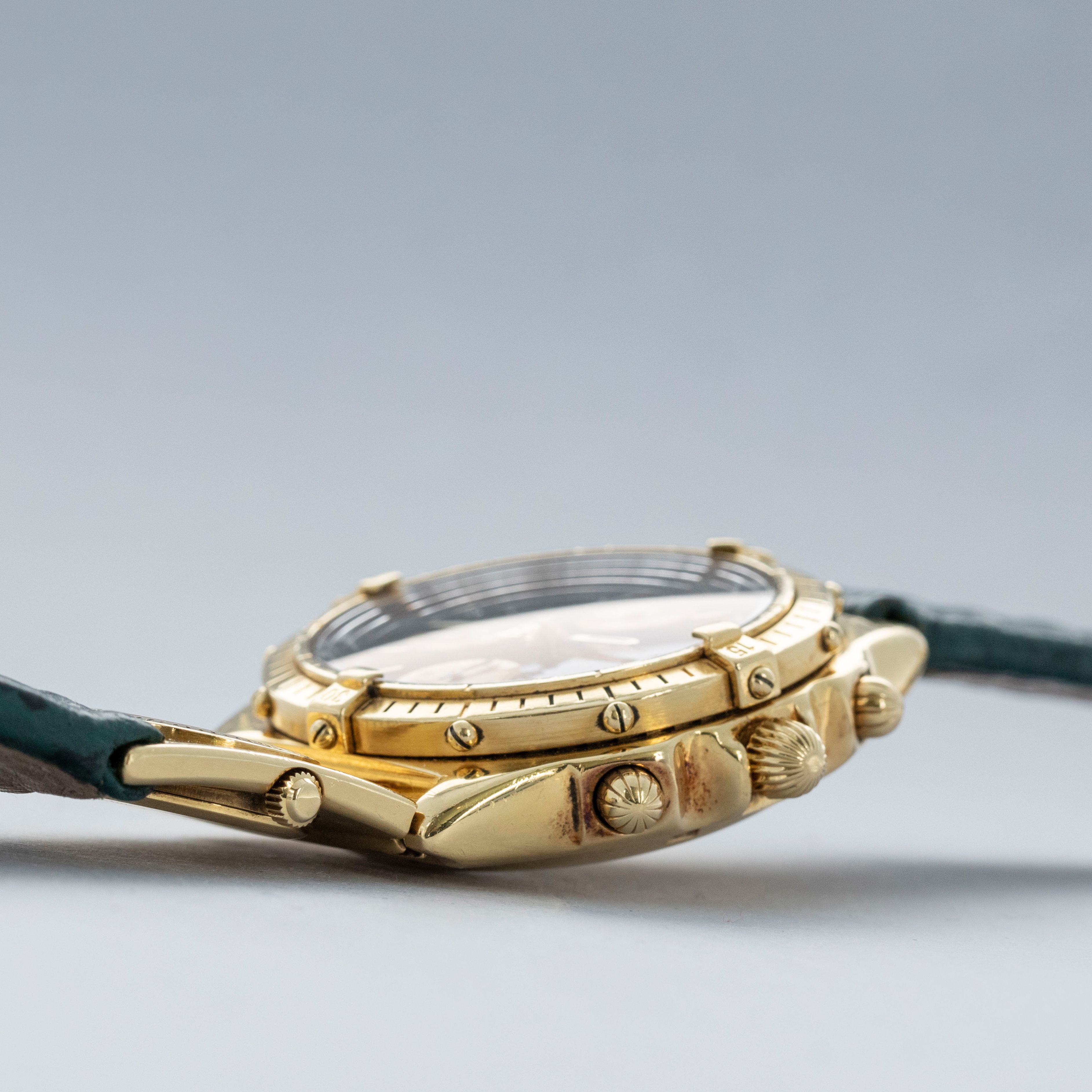 Breitling Chronomat UTC K13047 Green Dial 18k YG | Auctions