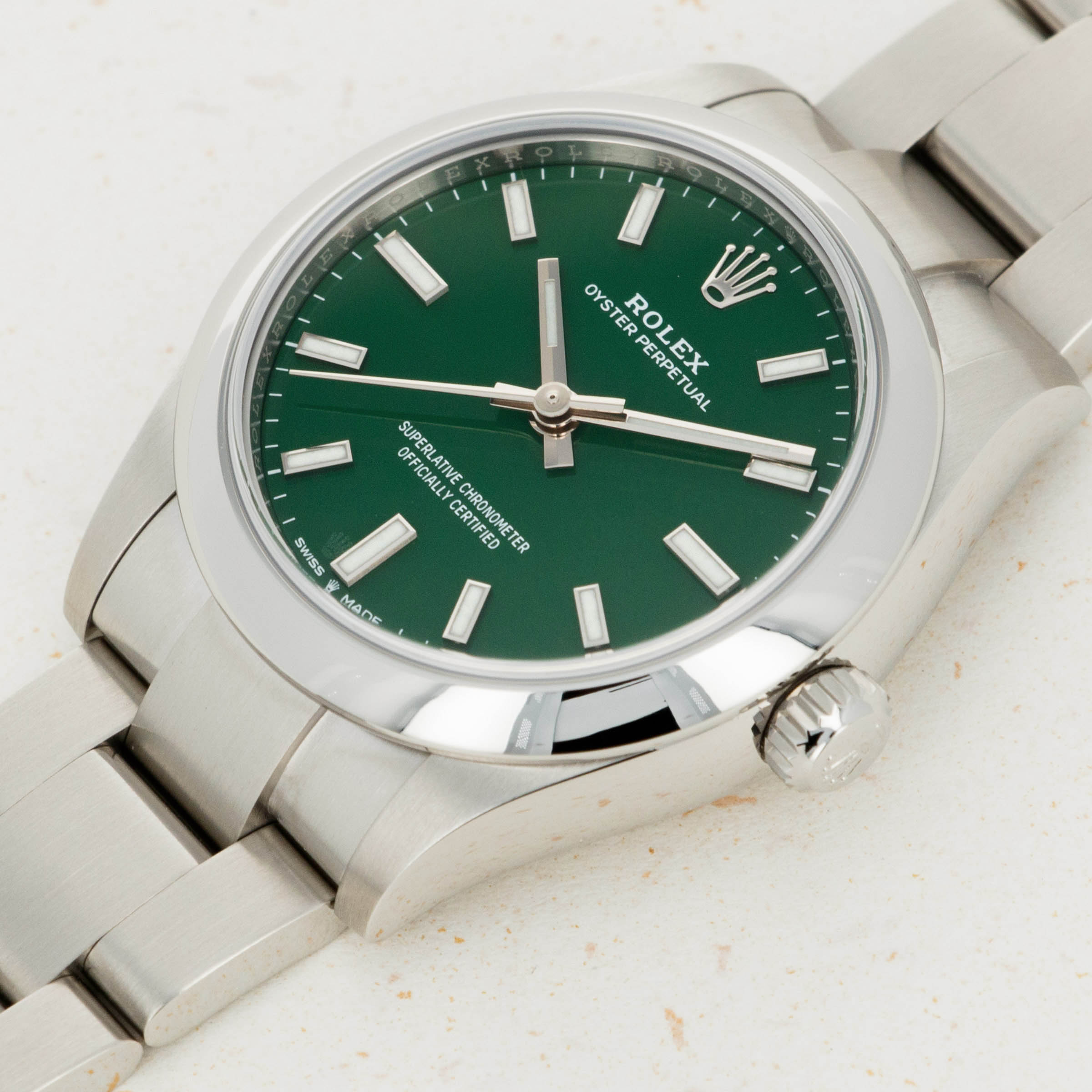 Rolex Green Oyster Perpetual 31 227200 Auctions Loupe This