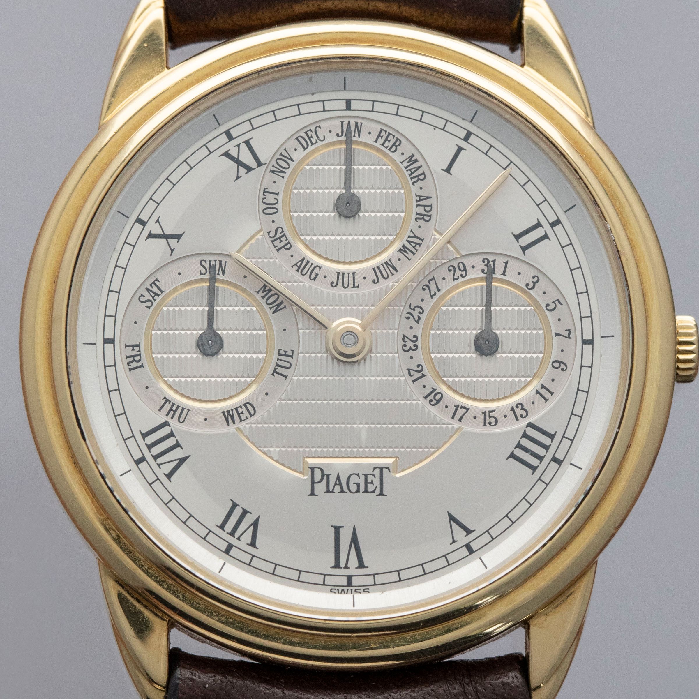 Piaget Gouverneur Triple Date Calendar Automatic 15959 18k YG