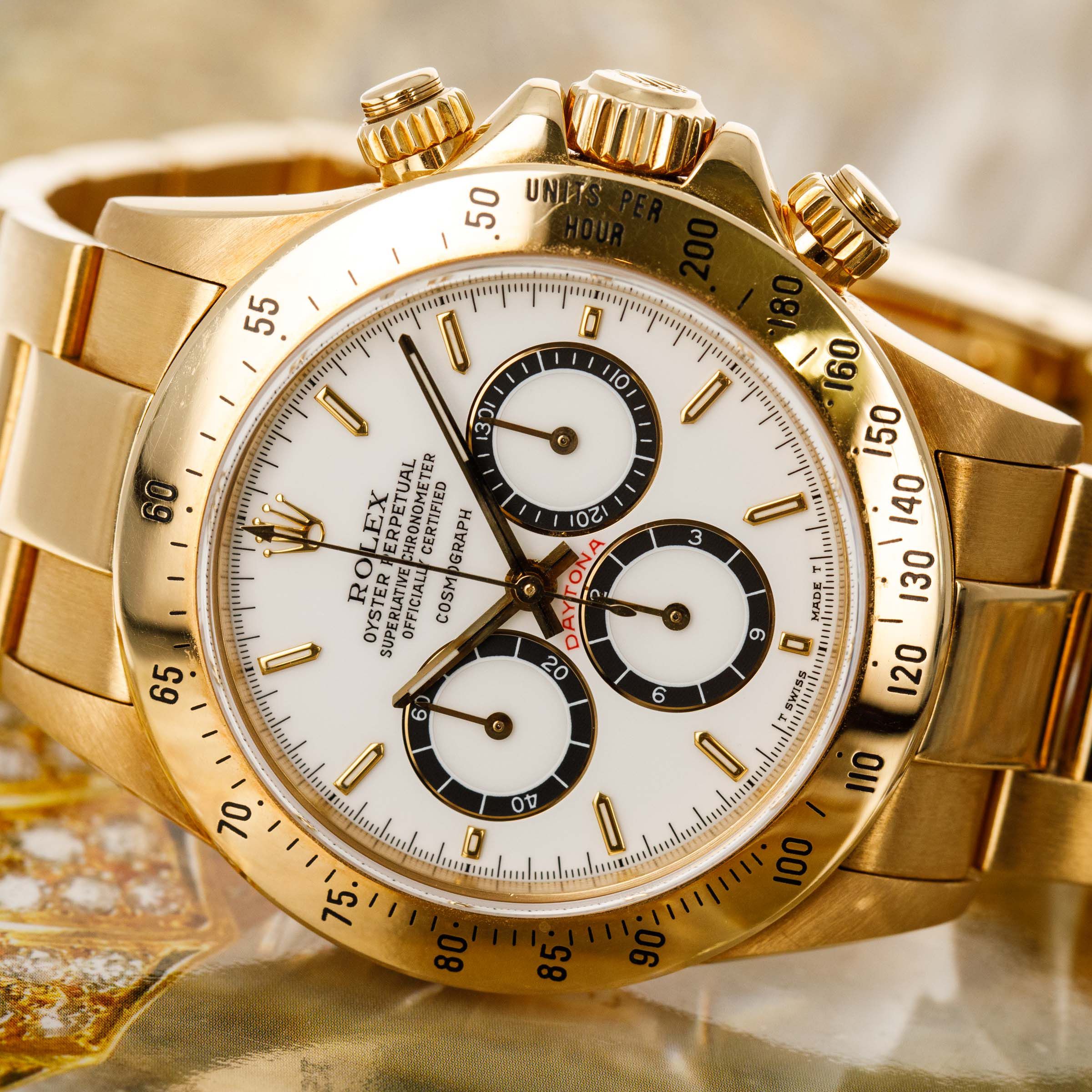 Rolex Cosmograph Daytona 16528 Zenith Movement Porcelain Dial 18k