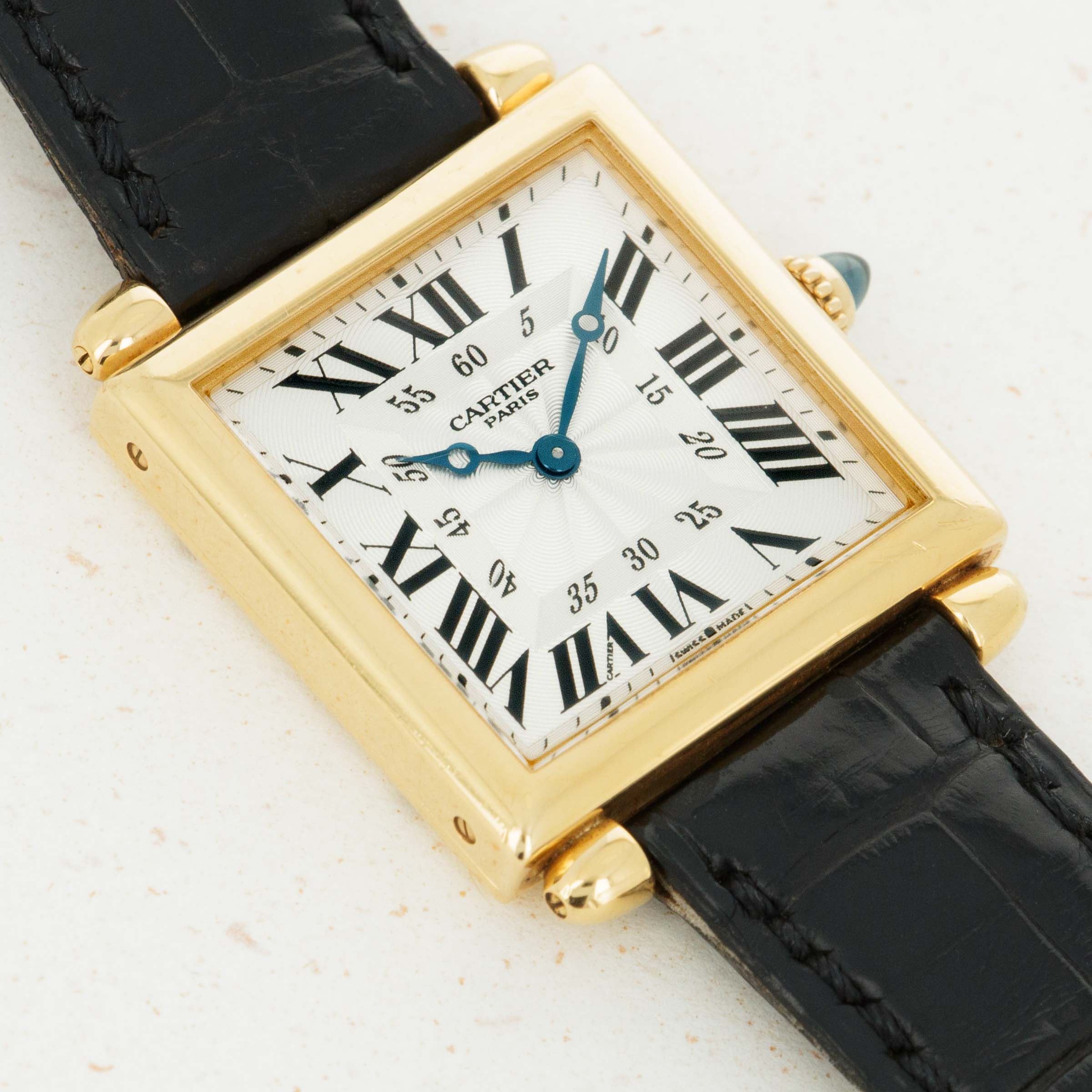 Cartier Yellow Gold Tank Obus CPCP 2380E Auctions Loupe This