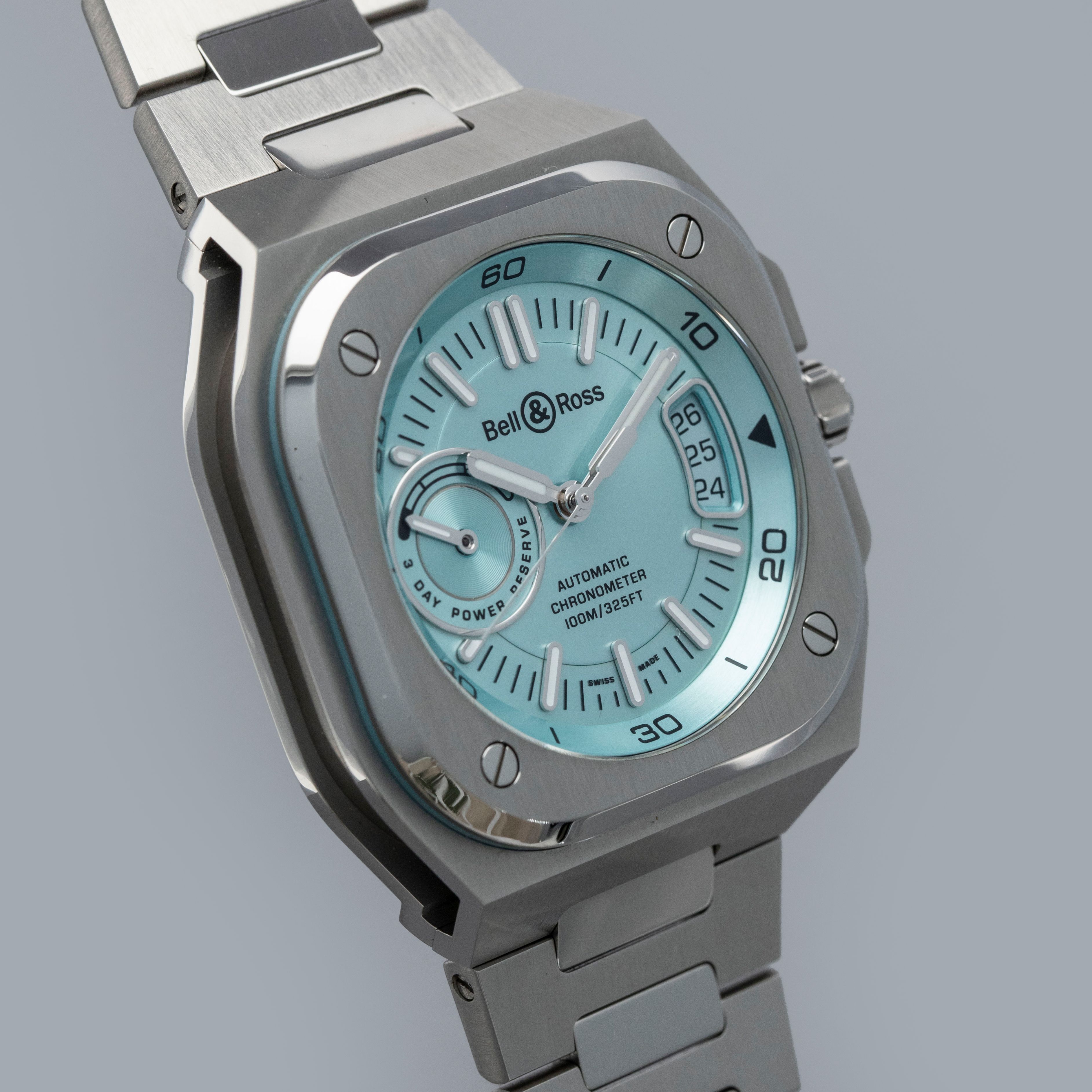 Bell & Ross BR-X5 BRX5R-1B-ST/SST Ice Blue Dial | Auctions | Loupe