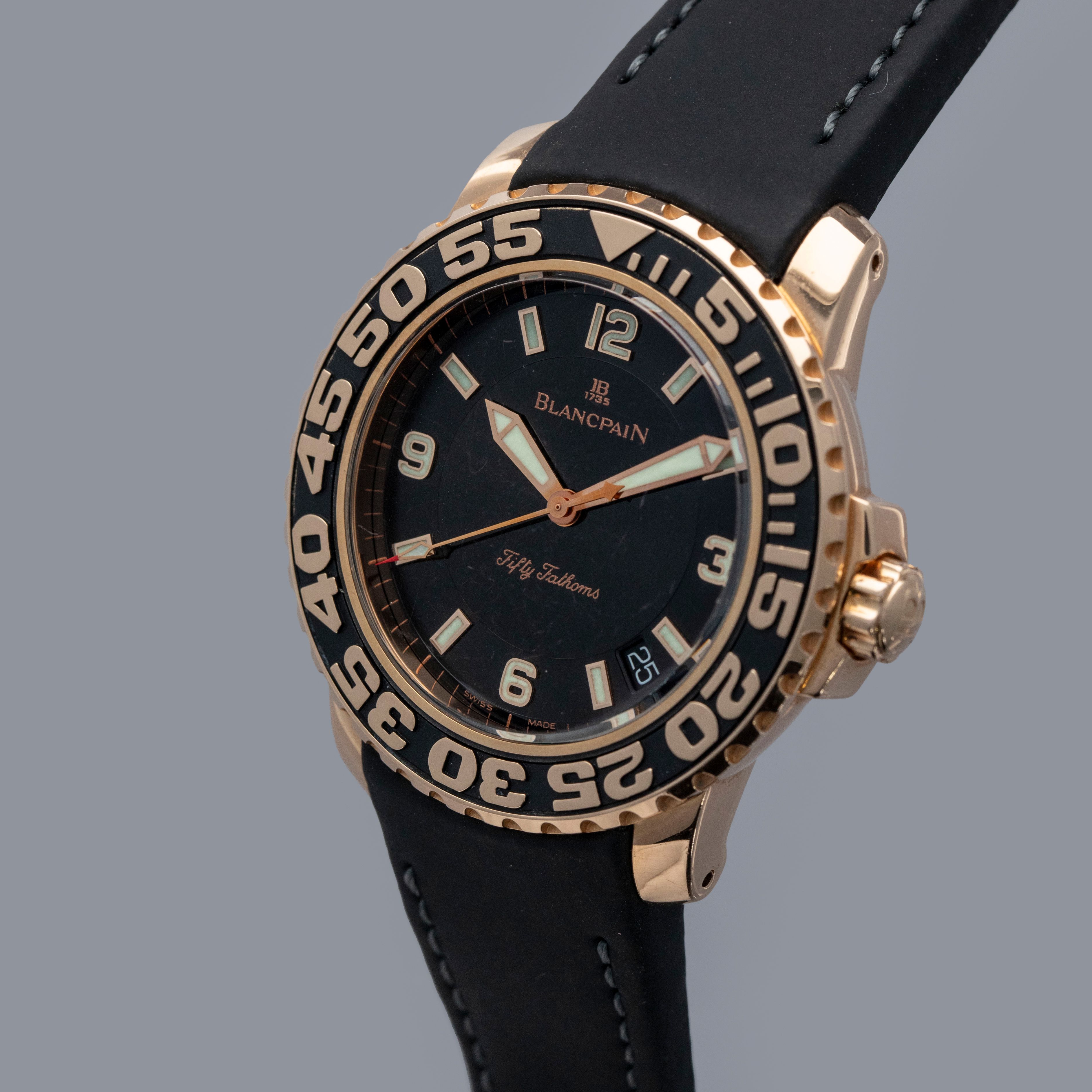 Blancpain Fifty Fathoms Trilogy Edition 18k RG | Auctions | Loupe This