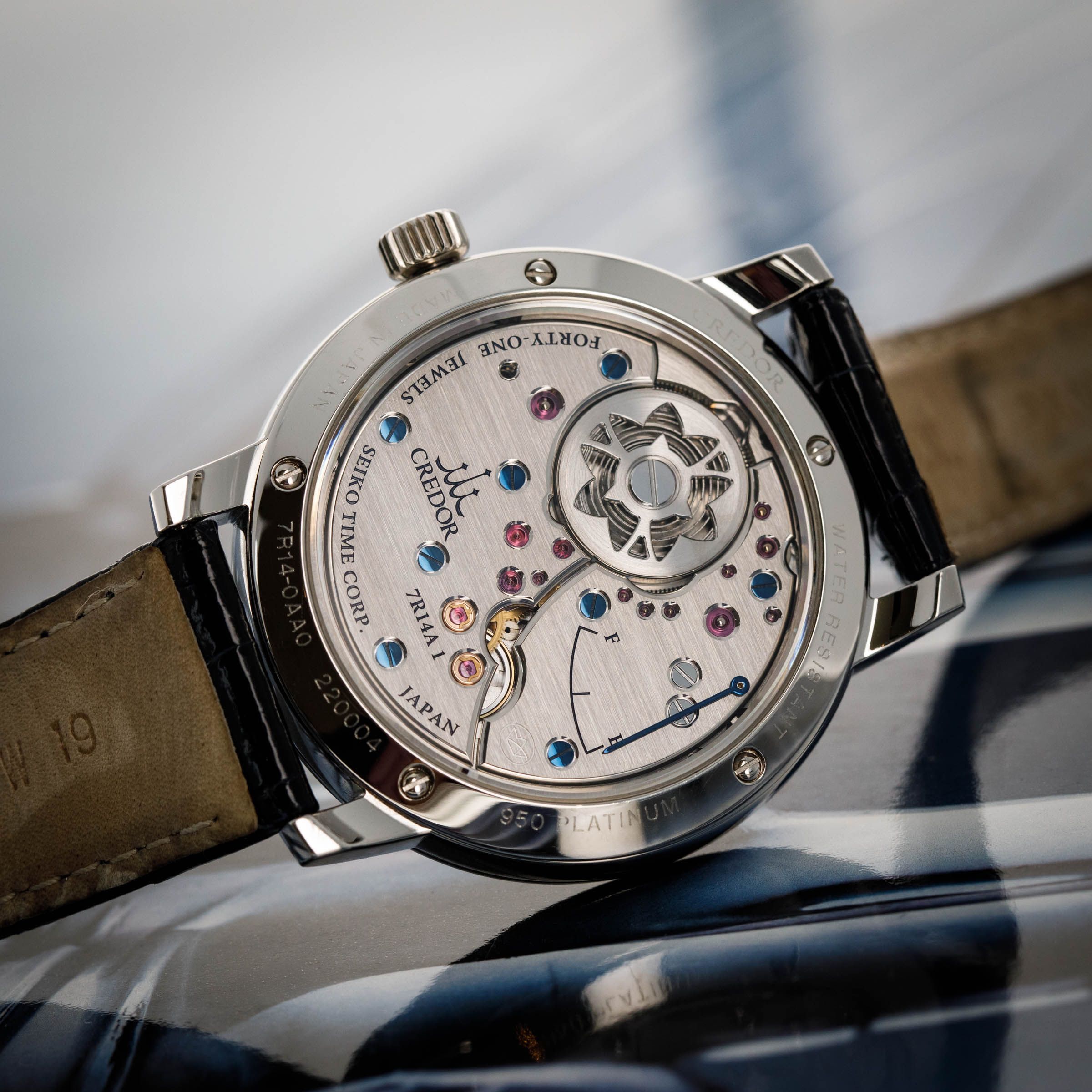 CREDOR EICHI II GBLT997 PLATINUM RURI BLUE DIAL | Auctions | Loupe