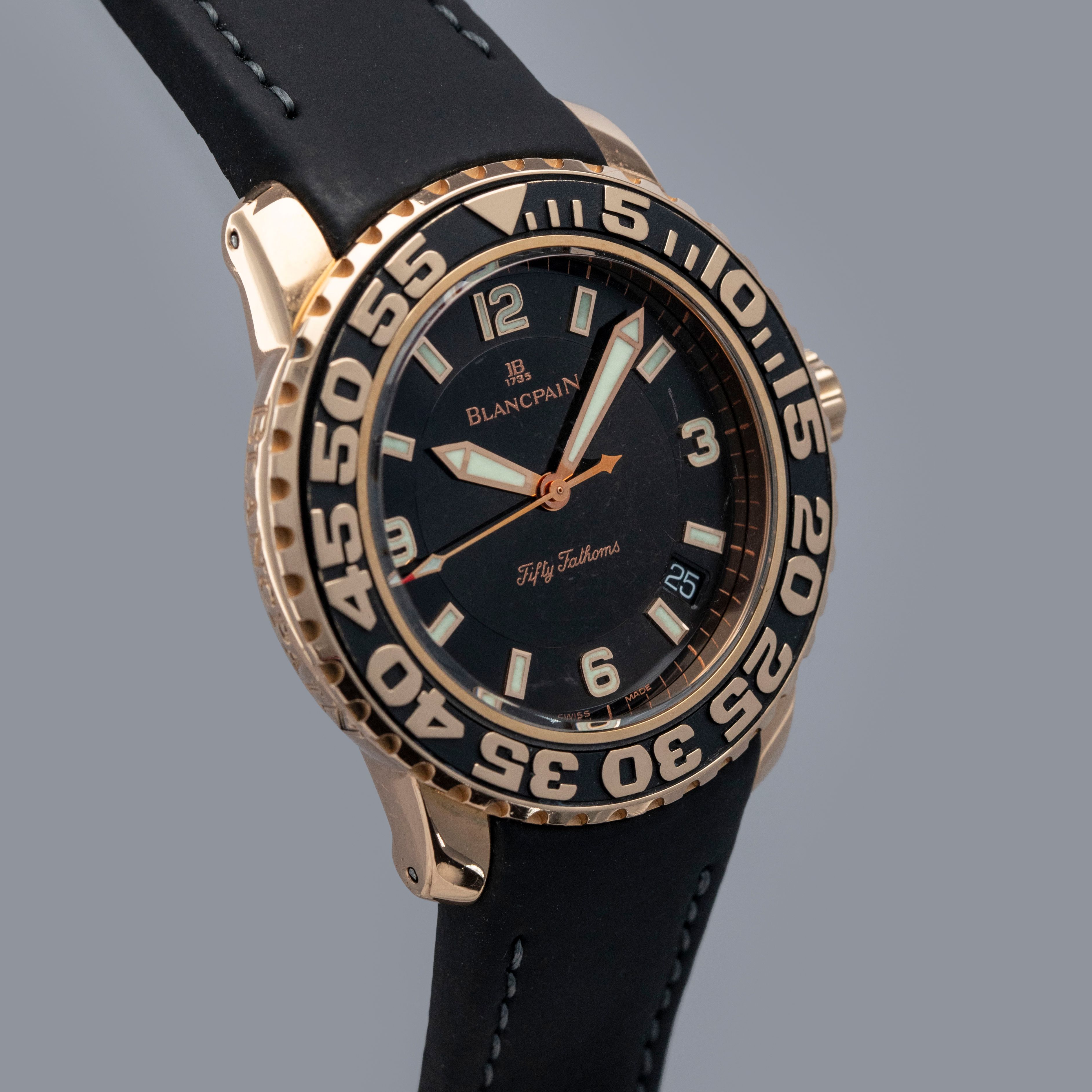 Blancpain Fifty Fathoms Trilogy Edition 18k RG | Auctions | Loupe This