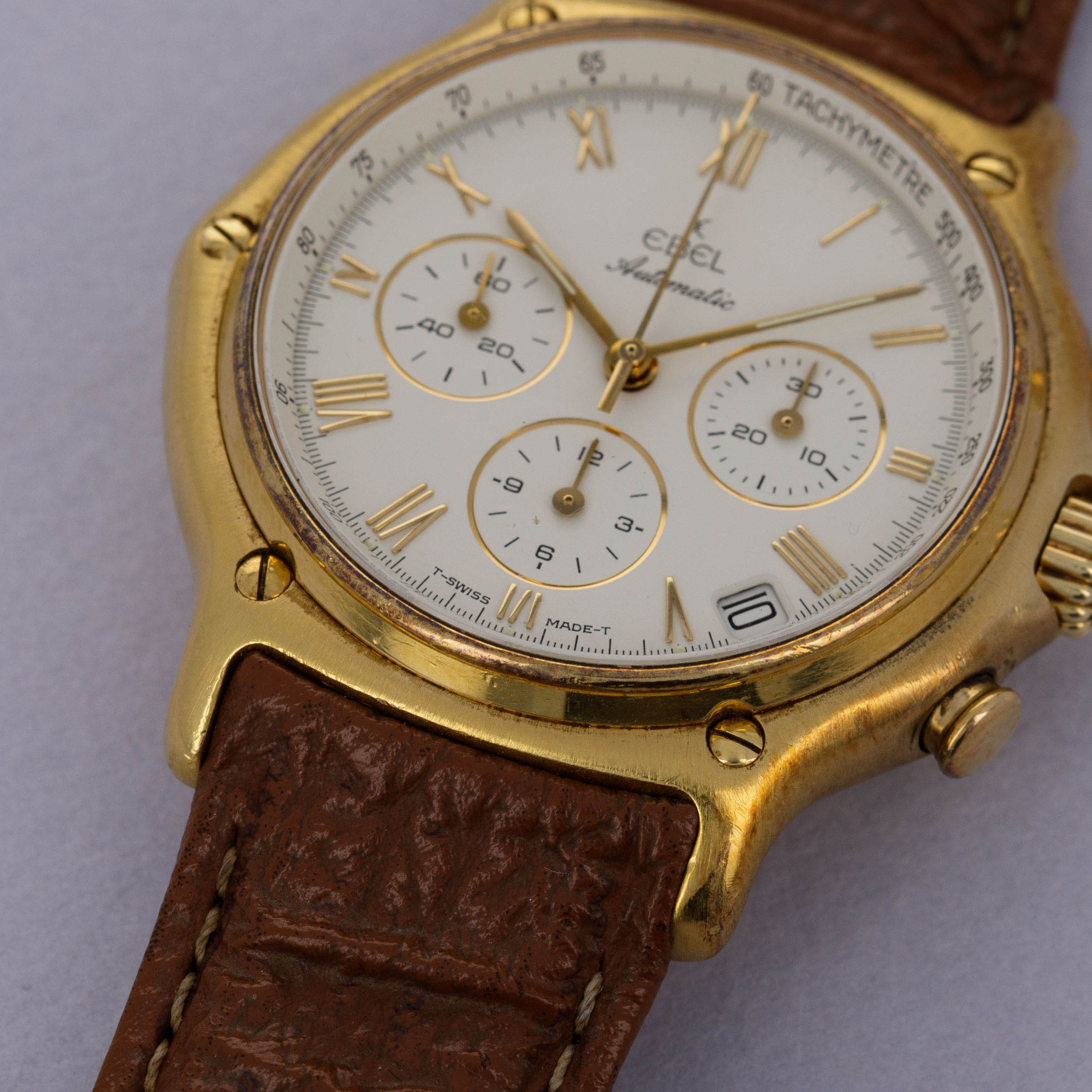 Ebel 1911 Chronograph 8134901 El Primero Movement 18k YG
