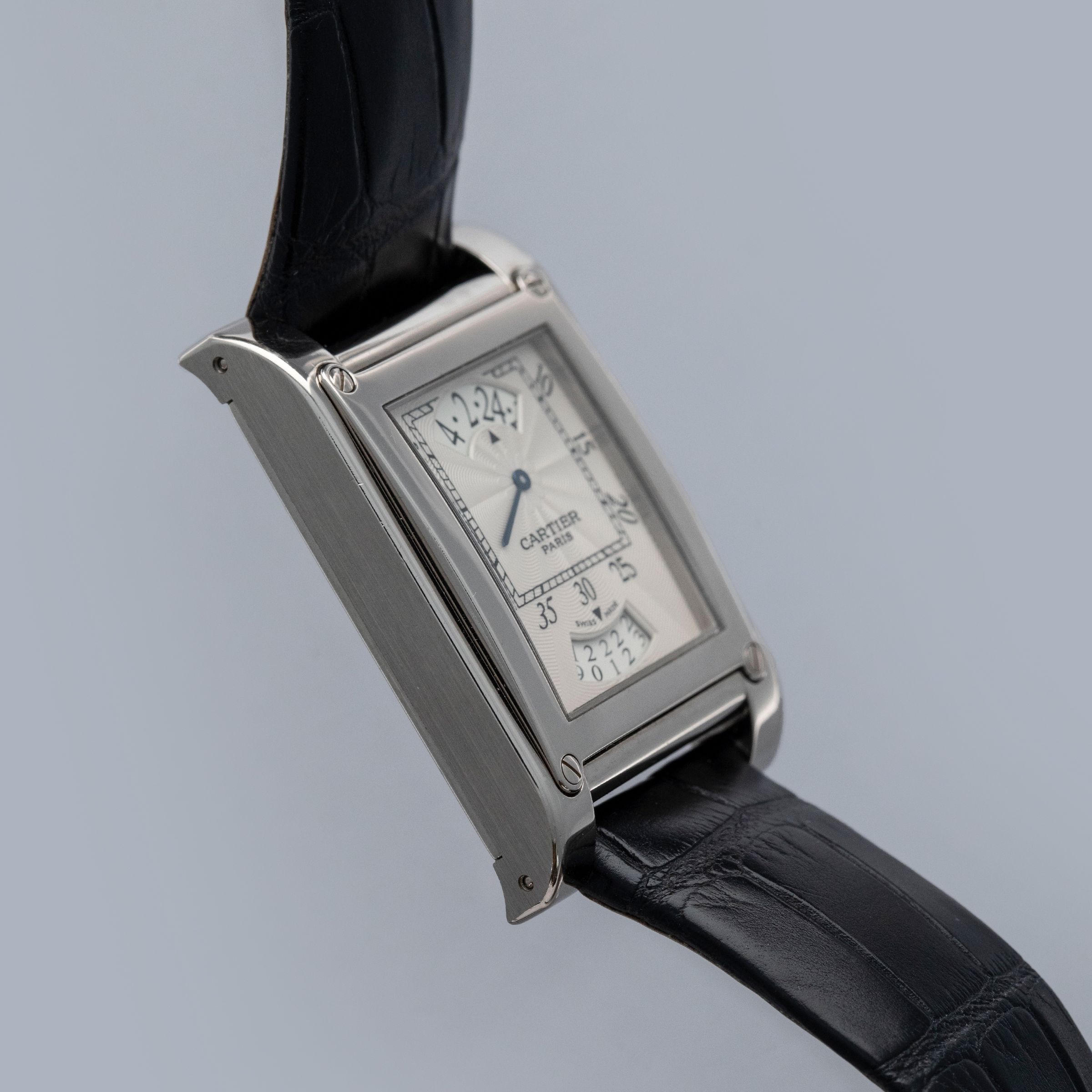 Cartier CPCP Tank a Vis Wandering Hours 2554 18k WG | Auctions