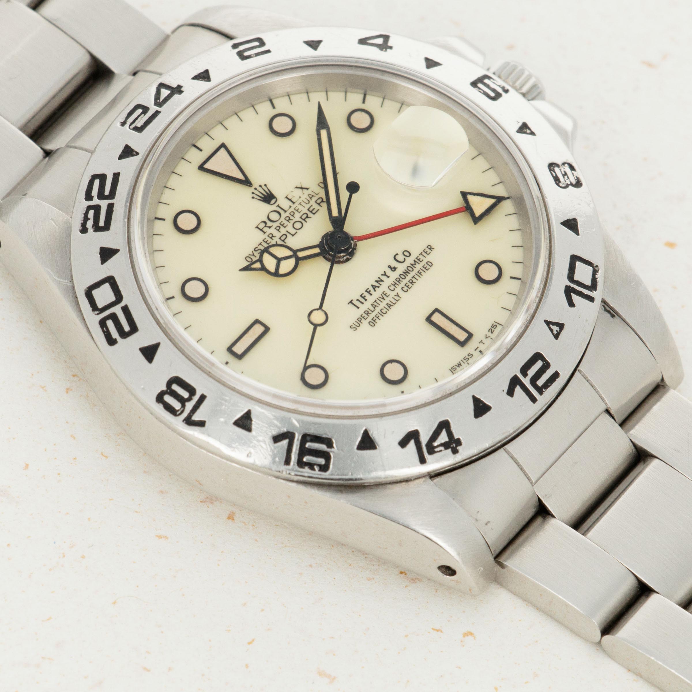 Rolex Explorer II 16550 Cream Dial Retailed By Tiffany Auctions