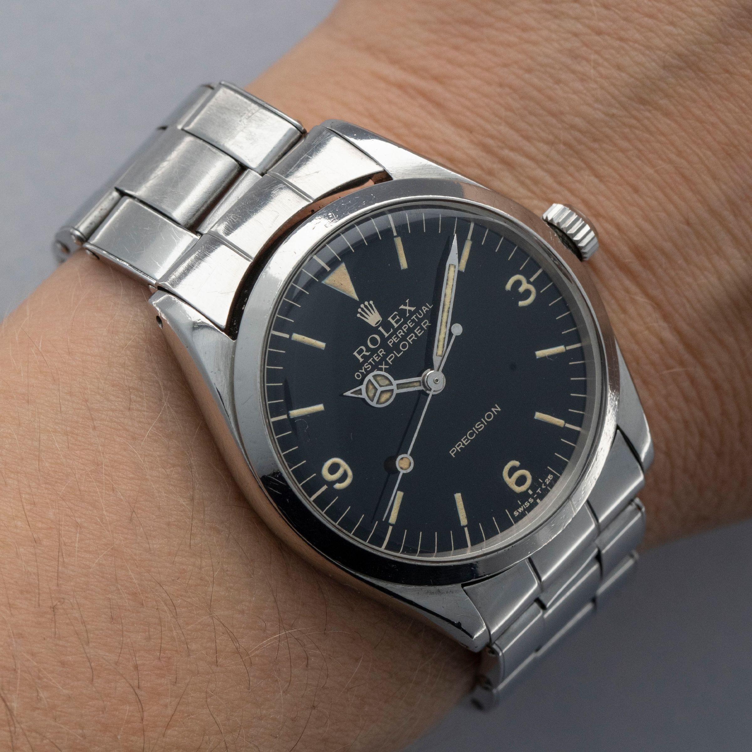 Rolex Explorer Precision 5500 Gilt Dial | Auctions | Loupe This