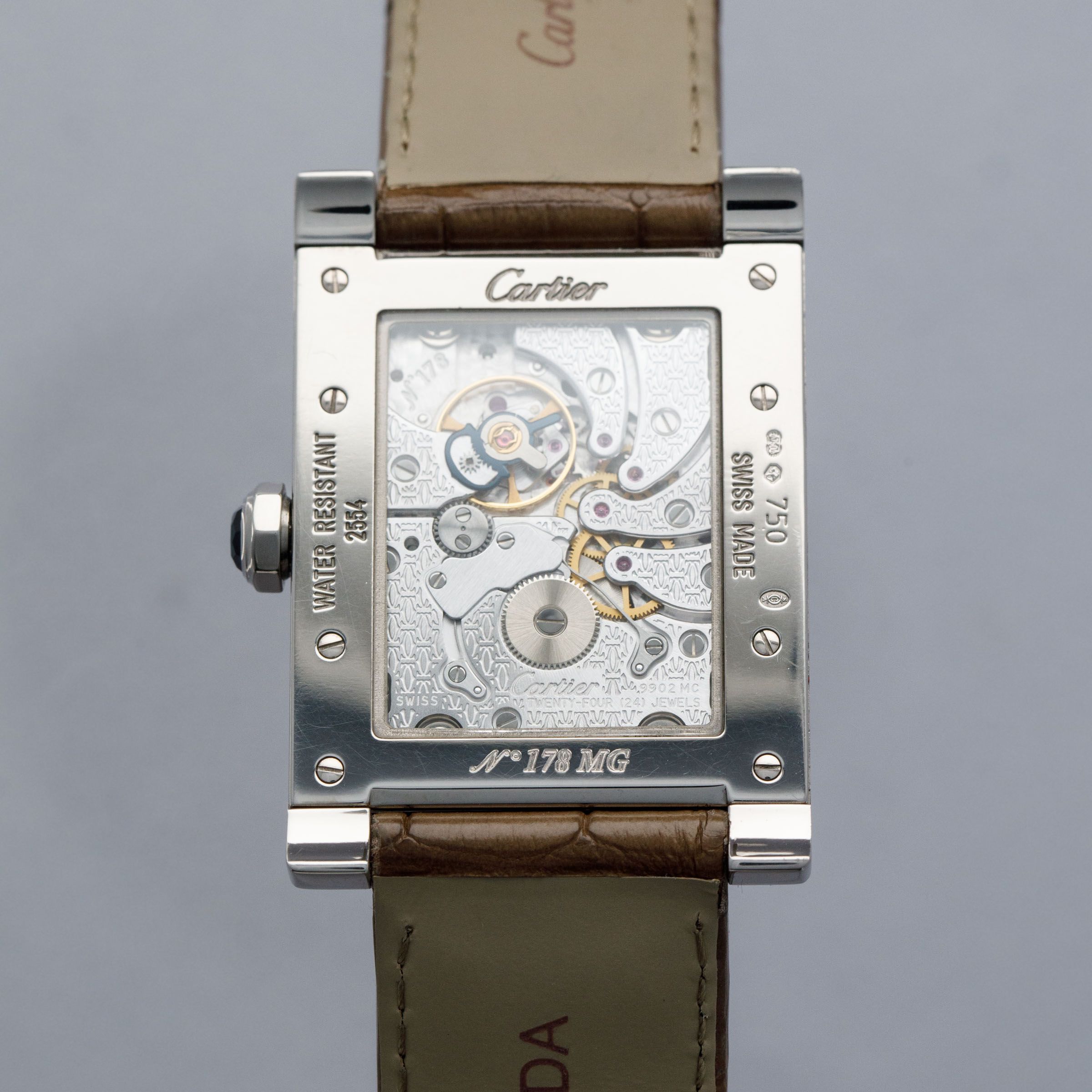 CARTIER CPCP TANK A VIS WANDERING HOURS 2554 18K WG | Auctions
