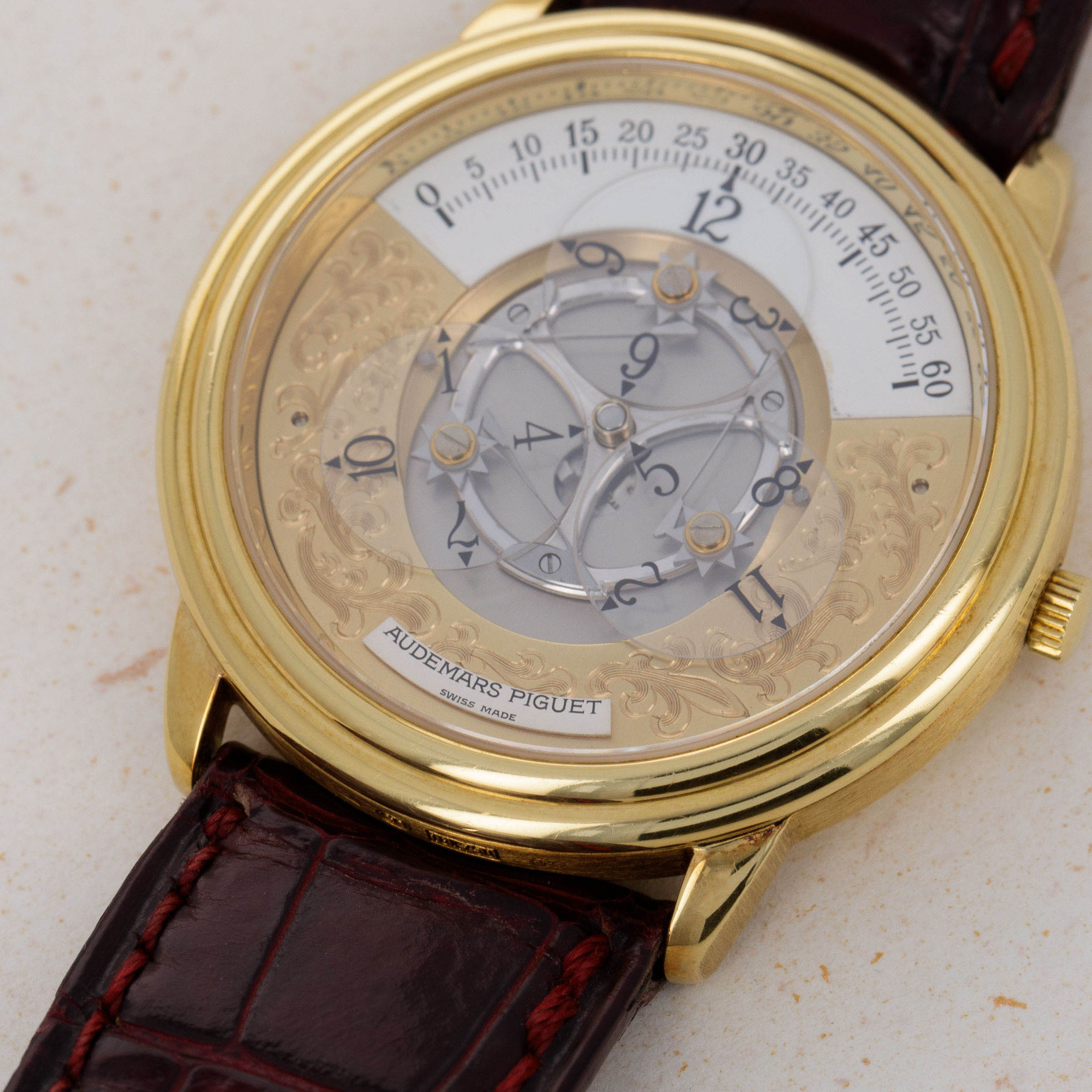 Audemars Piguet Star Wheel 2570BA 18k YG Engraved Dial | Auctions